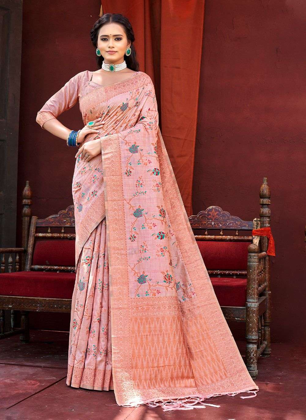 Kanhaiya By Bunawat 1001 To 1006 Series Indian Traditional Wear Collection Beautiful Stylish Fancy Colorful Party Wear & Occasional Wear Banarasi Silk Print Sarees At Wholesale Price