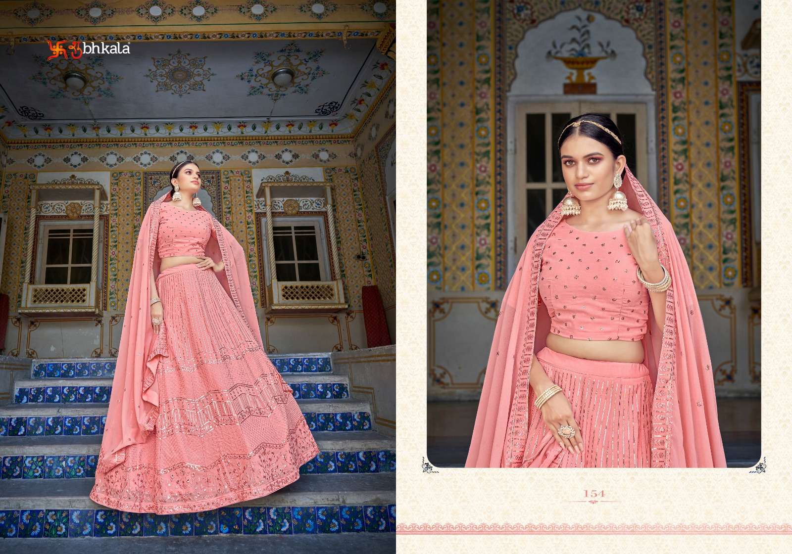 Girlish Vol-2 By Shubhkala 151 To 154 Series Designer Beautiful Wedding Collection Occasional Wear & Party Wear Georgette Lehengas At Wholesale Price