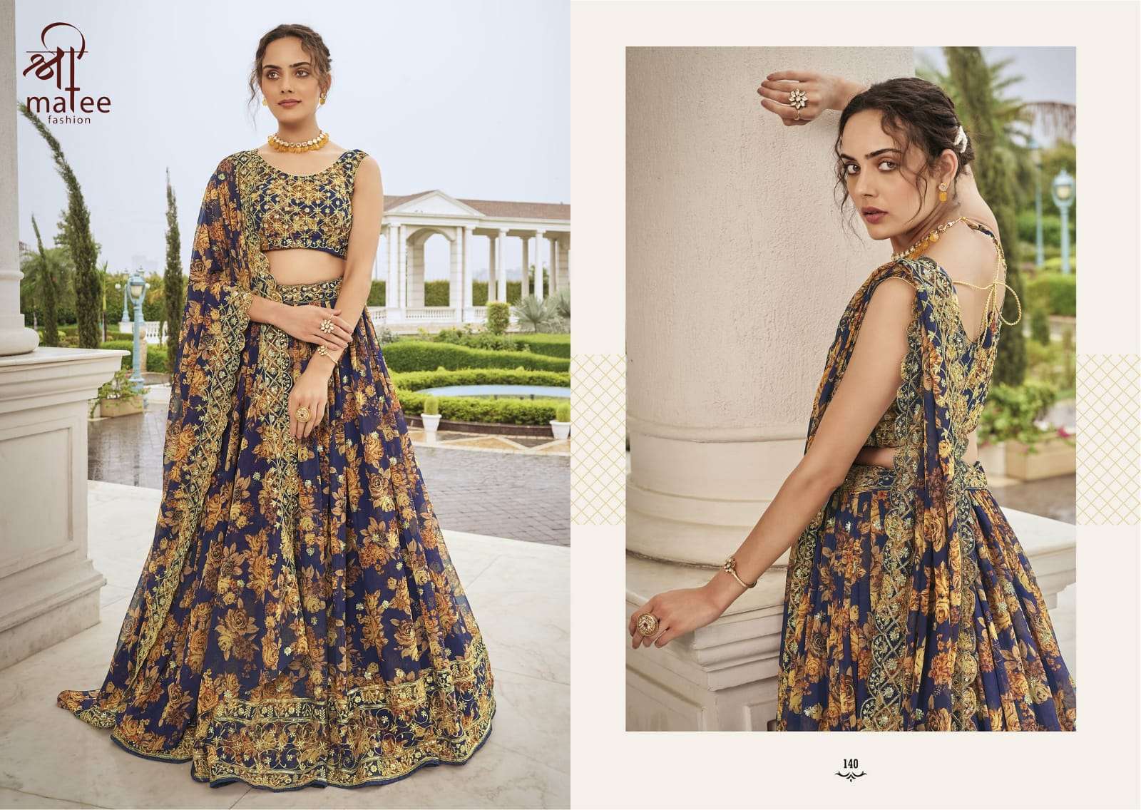 Shiyahi By Shree Matee Fashion 137 To 140 Series Bridal Wear Collection Beautiful Stylish Colorful Fancy Party Wear & Occasional Wear Faux Georgette Lehengas At Wholesale Price