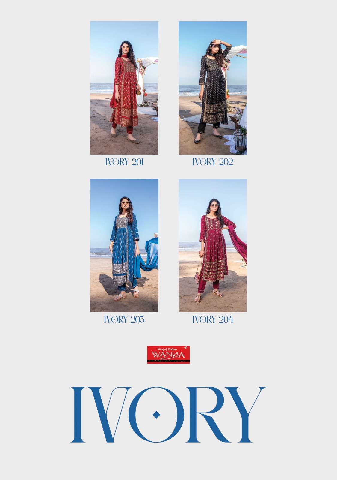 Ivory By Wanna 101 To 104 Series Beautiful Stylish Suits Fancy Colorful Casual Wear & Ethnic Wear & Ready To Wear Pure Rayon Print Dresses At Wholesale Price