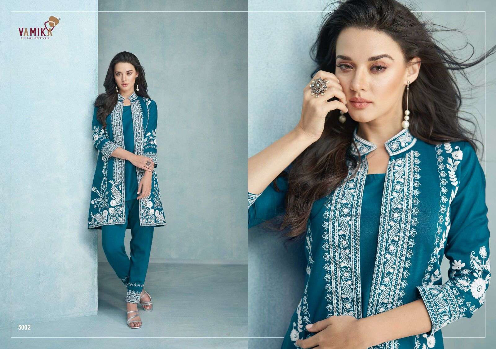 Veera By Vamika 5001 To 5006 Series Designer Stylish Fancy Colorful Beautiful Party Wear & Ethnic Wear Collection Heavy Viscose Rayon Tops With Bottom At Wholesale Price