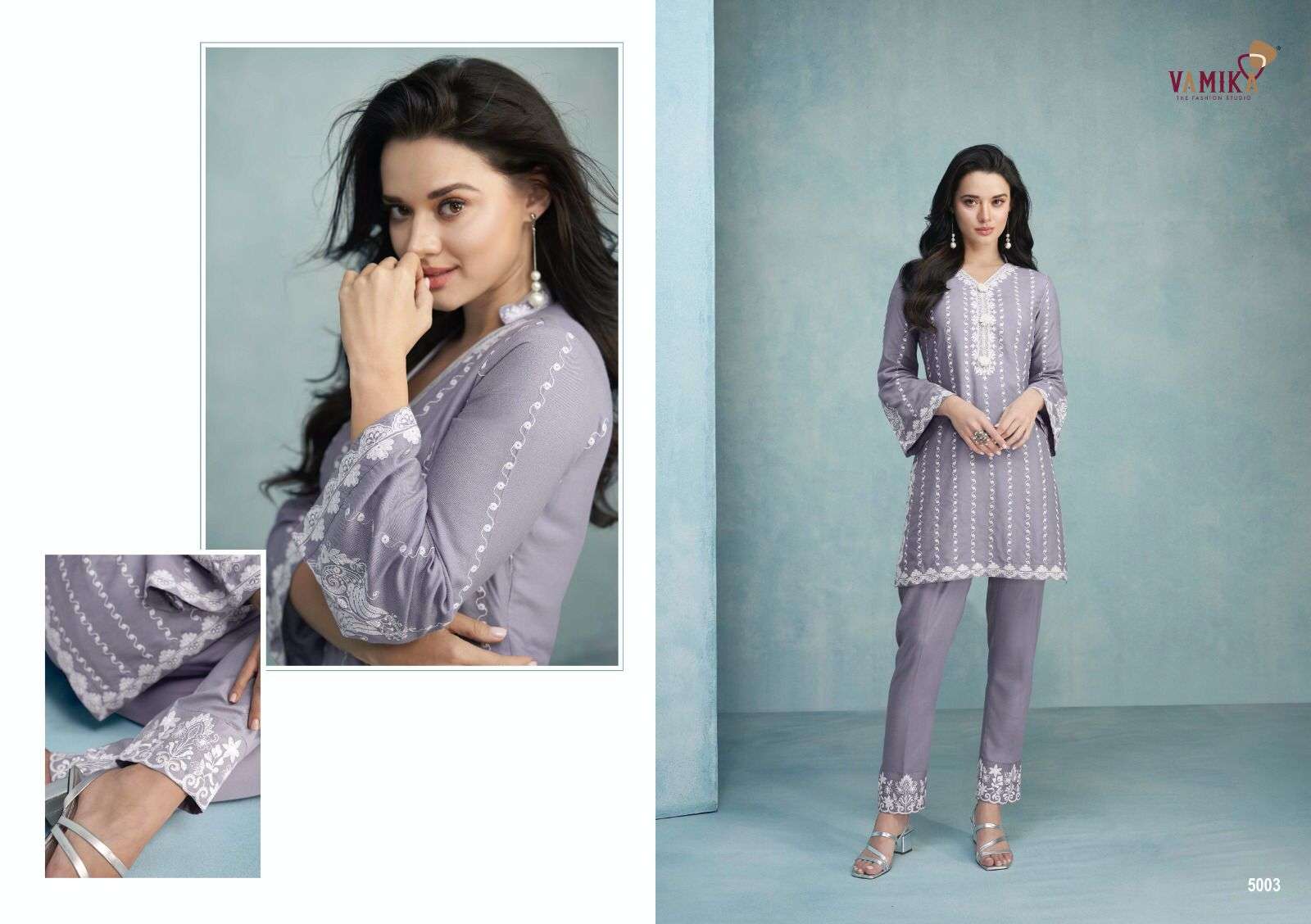 Veera By Vamika 5001 To 5006 Series Designer Stylish Fancy Colorful Beautiful Party Wear & Ethnic Wear Collection Heavy Viscose Rayon Tops With Bottom At Wholesale Price
