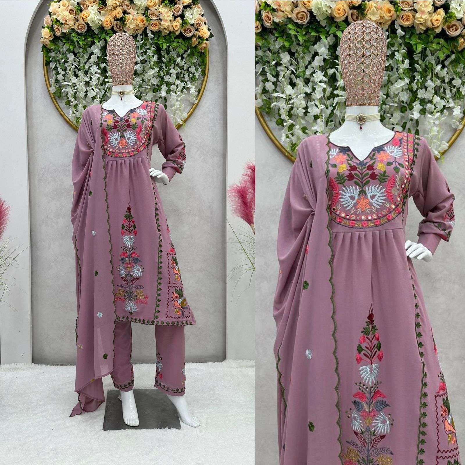 5541 Colours By Fashid Wholesale 5541-A To 5541-C Series Beautiful Festive Suits Colorful Stylish Fancy Casual Wear & Ethnic Wear Faux Georgette Dresses At Wholesale Price