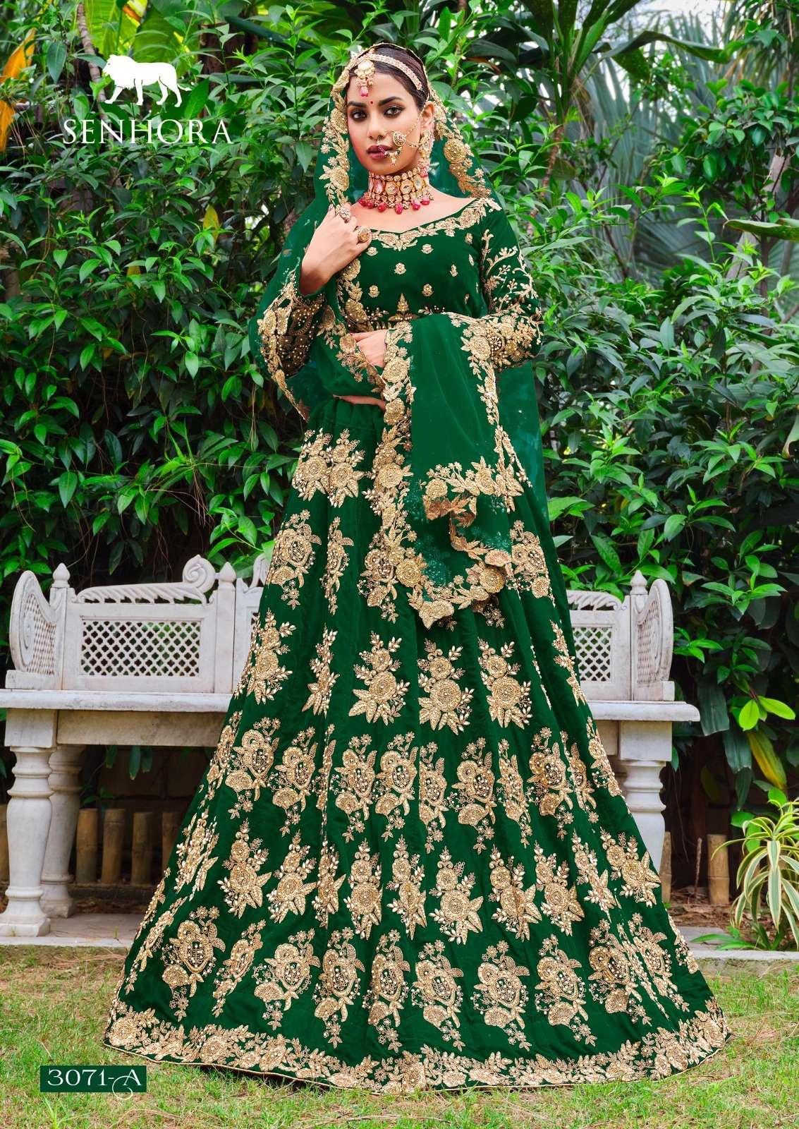 Latika By Senhora Dresses Bridal Wear Collection Beautiful Stylish Colorful Fancy Party Wear & Occasional Wear Heavy Velvet Lehengas At Wholesale Price