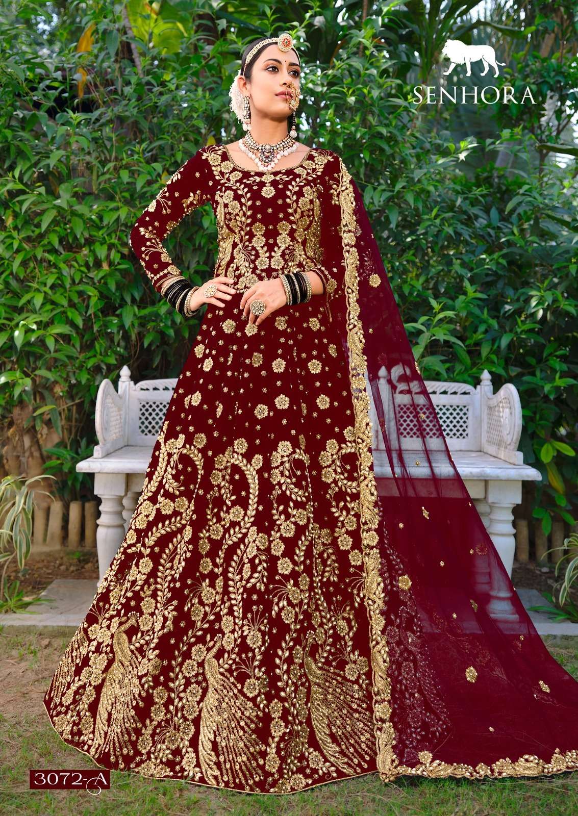 Latika By Senhora Dresses Bridal Wear Collection Beautiful Stylish Colorful Fancy Party Wear & Occasional Wear Heavy Velvet Lehengas At Wholesale Price