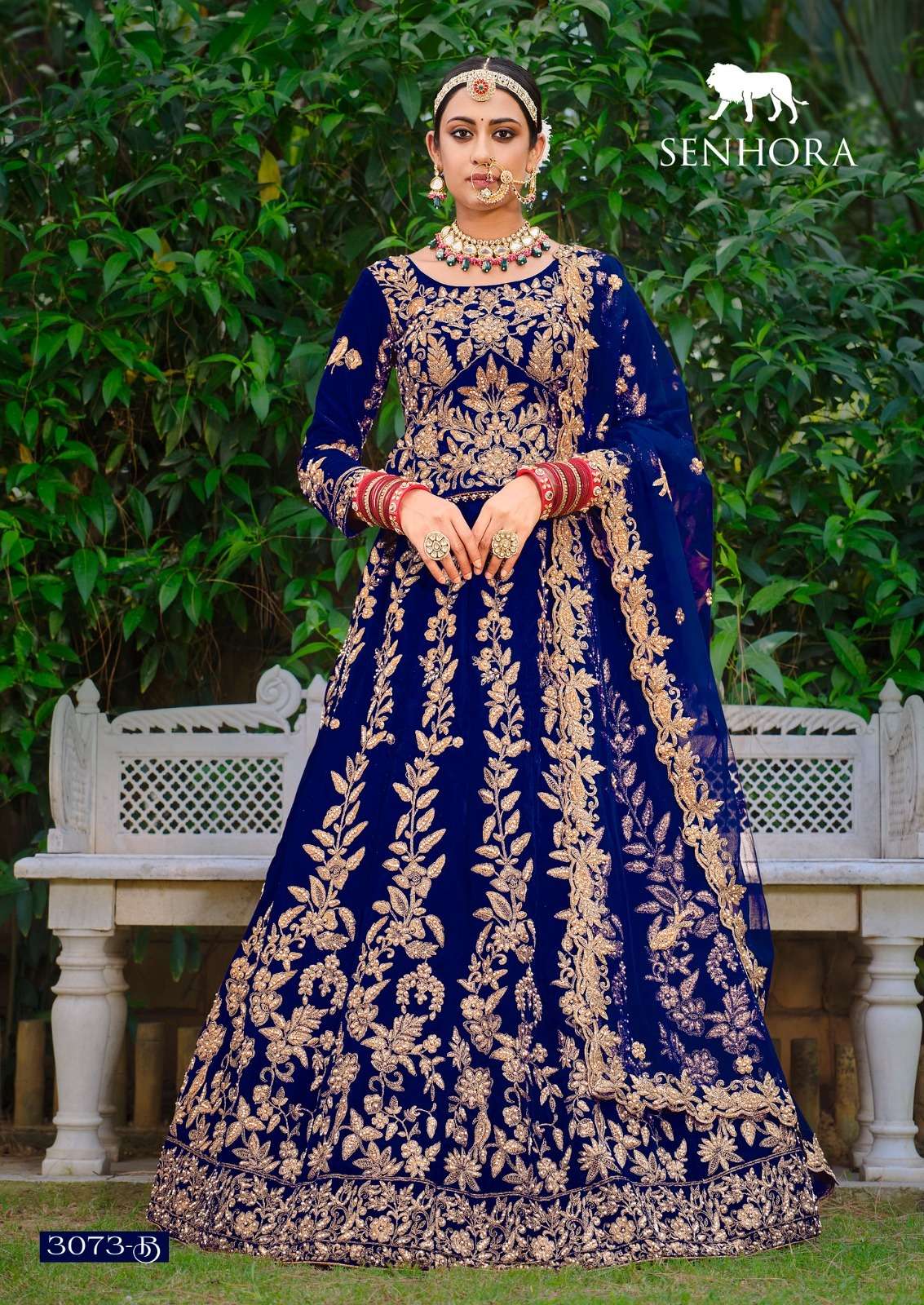Latika By Senhora Dresses Bridal Wear Collection Beautiful Stylish Colorful Fancy Party Wear & Occasional Wear Heavy Velvet Lehengas At Wholesale Price