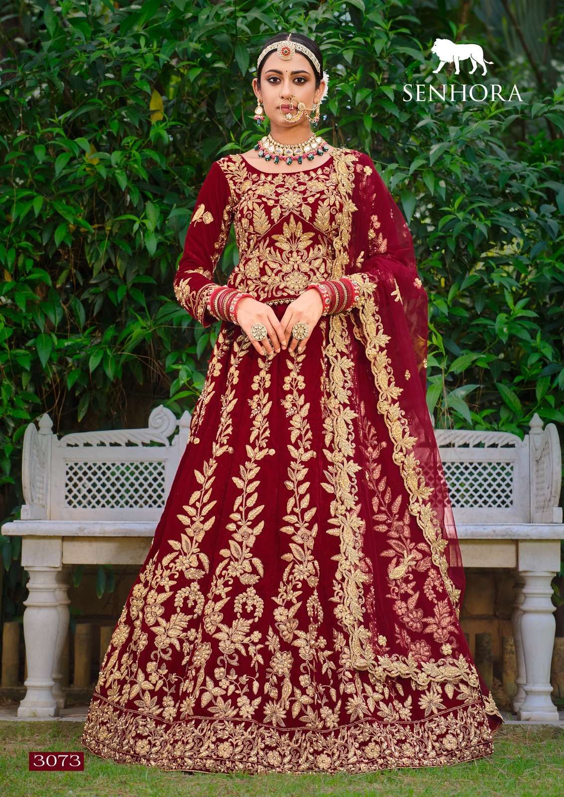 Latika By Senhora Dresses Bridal Wear Collection Beautiful Stylish Colorful Fancy Party Wear & Occasional Wear Heavy Velvet Lehengas At Wholesale Price