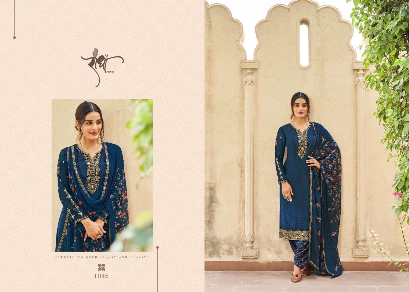 Radha Trends Hit Design 11006 By Radha Trends Beautiful Suits Colorful Stylish Fancy Casual Wear & Ethnic Wear Crepe Silk Dresses At Wholesale Price