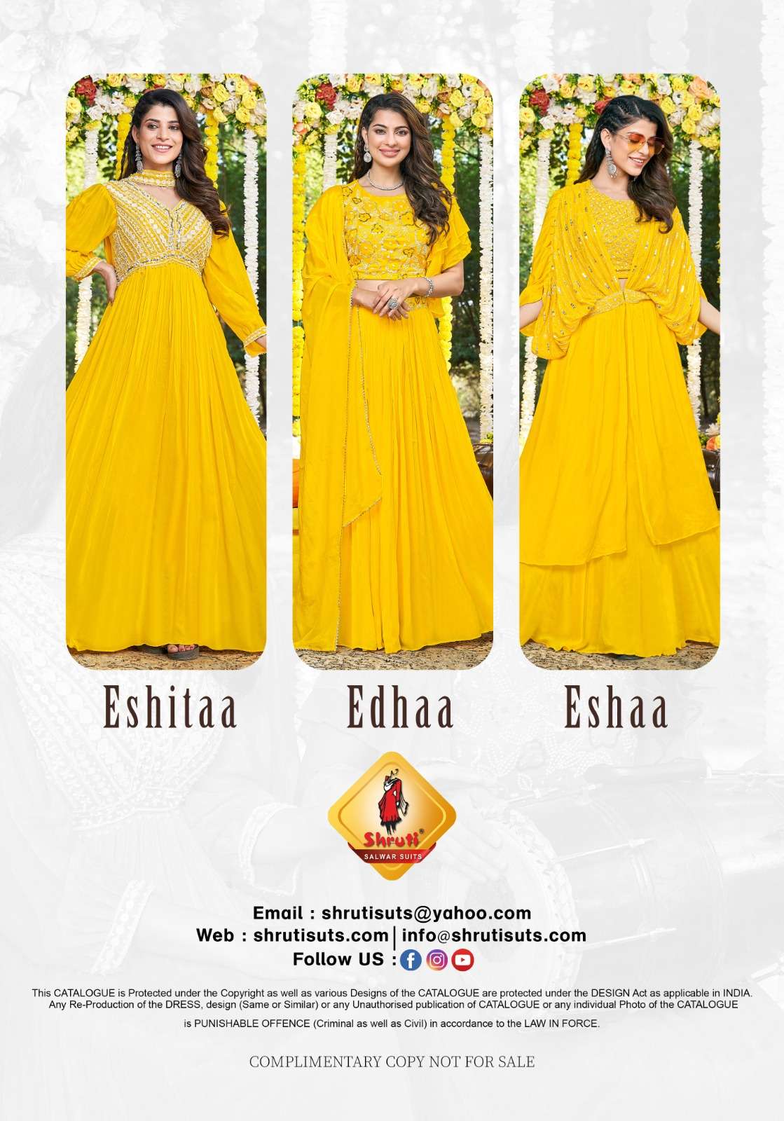 Haldi By Shruti 01 To 03 Series Beautiful Stylish Fancy Colorful Casual Wear & Ethnic Wear Georgette Gowns At Wholesale Price