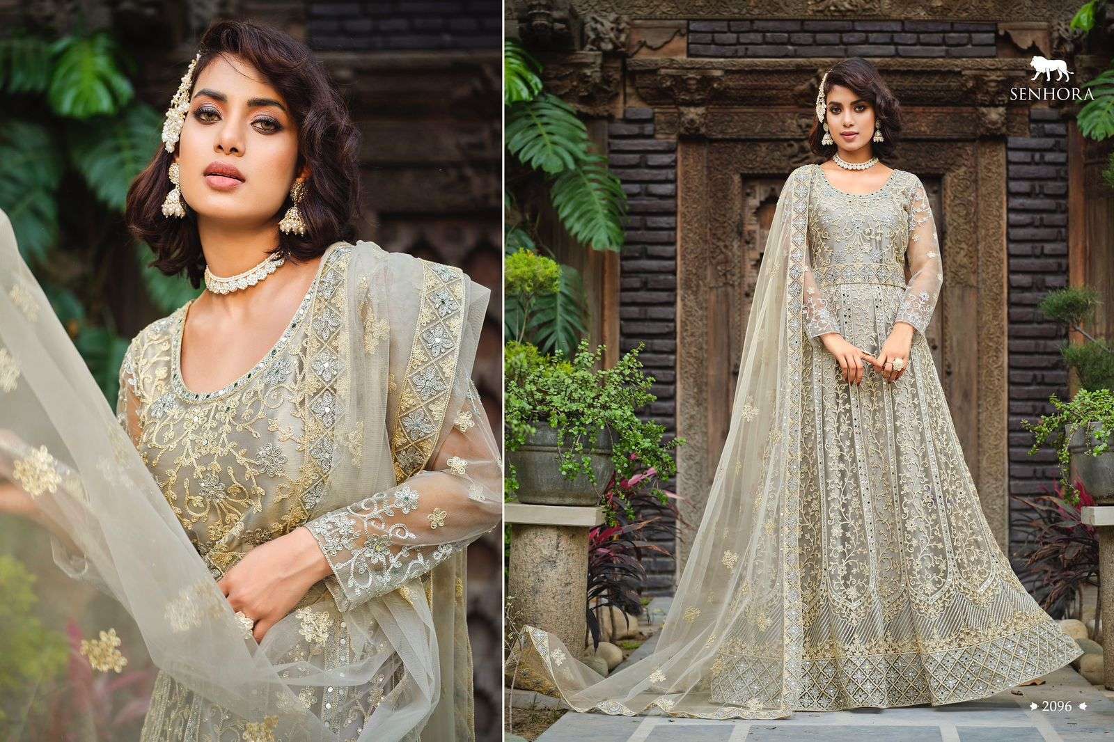Amaira By Senhora Dresses 2096 To 2099 Series Beautiful Anarkali Suits Colorful Stylish Fancy Casual Wear & Ethnic Wear Pure Net Dresses At Wholesale Price