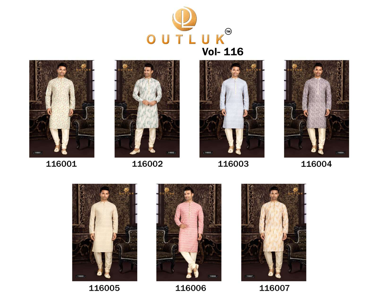 Outluk Vol-116 By Fashid Wholesale 116001 To 116007 Series Beautiful Colorful Stylish Fancy Casual Wear & Ethnic Wear & Ready To Wear Cotton Kurtas With Pajamas At Wholesale Price