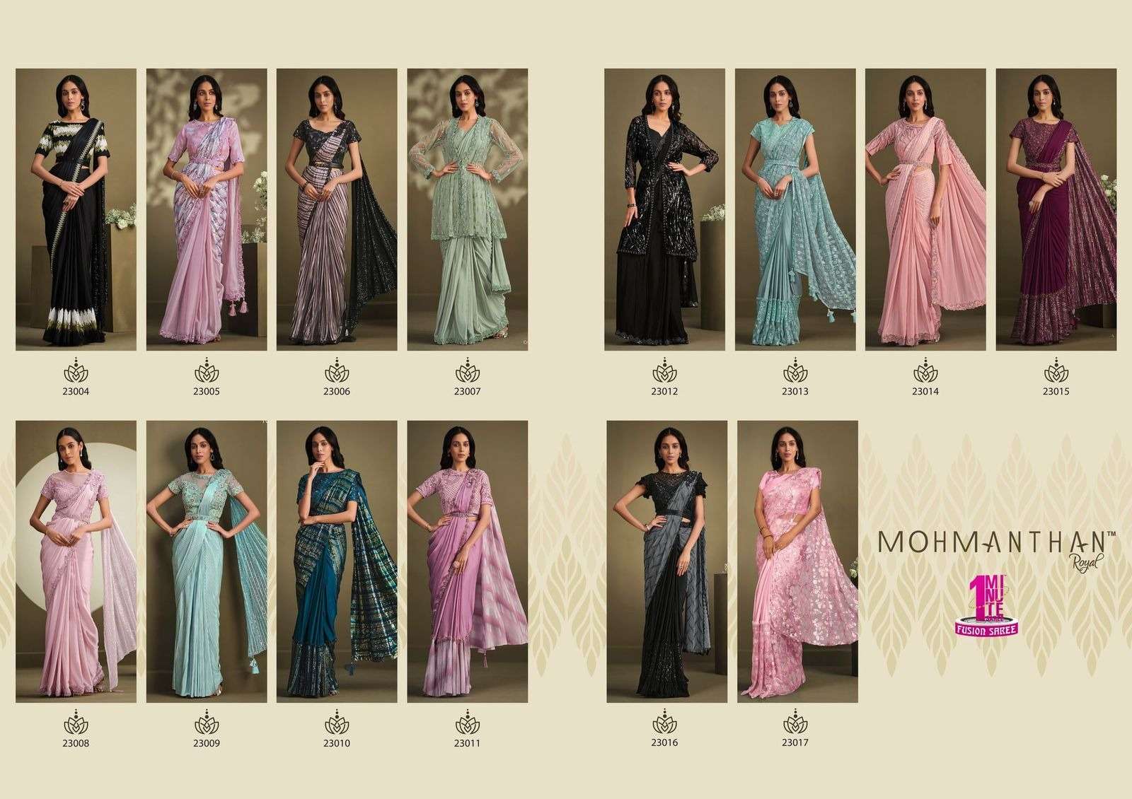 La Belle By Mohmanthan 23004 To 23017 Series Indian Traditional Wear Collection Beautiful Stylish Fancy Colorful Party Wear & Occasional Wear Silk Sarees At Wholesale Price