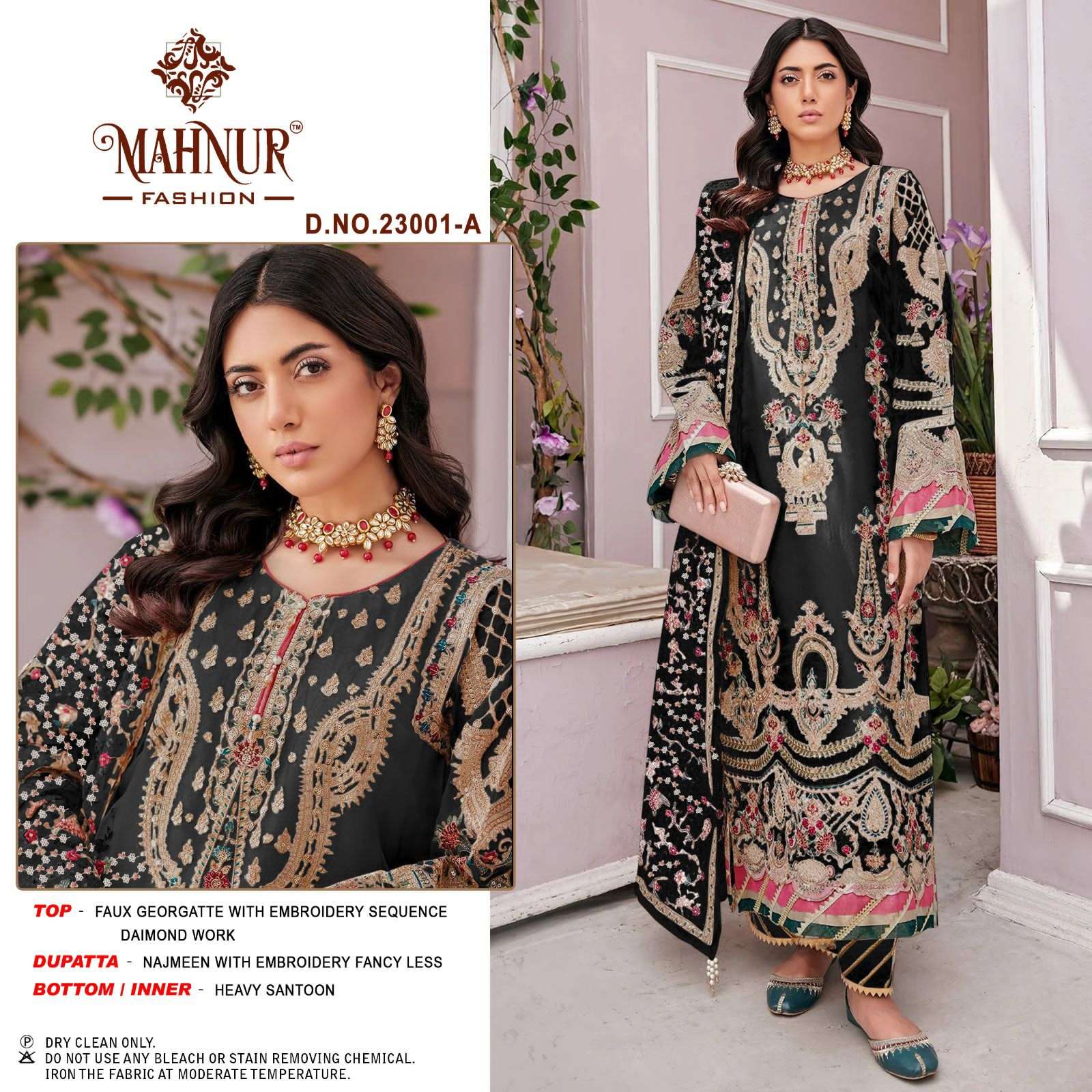 Mahnur Vol-23 By Mahnur Fashion 23001-A To 23001-D Series Designer Festive Pakistani Suits Collection Beautiful Stylish Fancy Colorful Party Wear & Occasional Wear Faux Georgette Embroidered Dresses At Wholesale Price