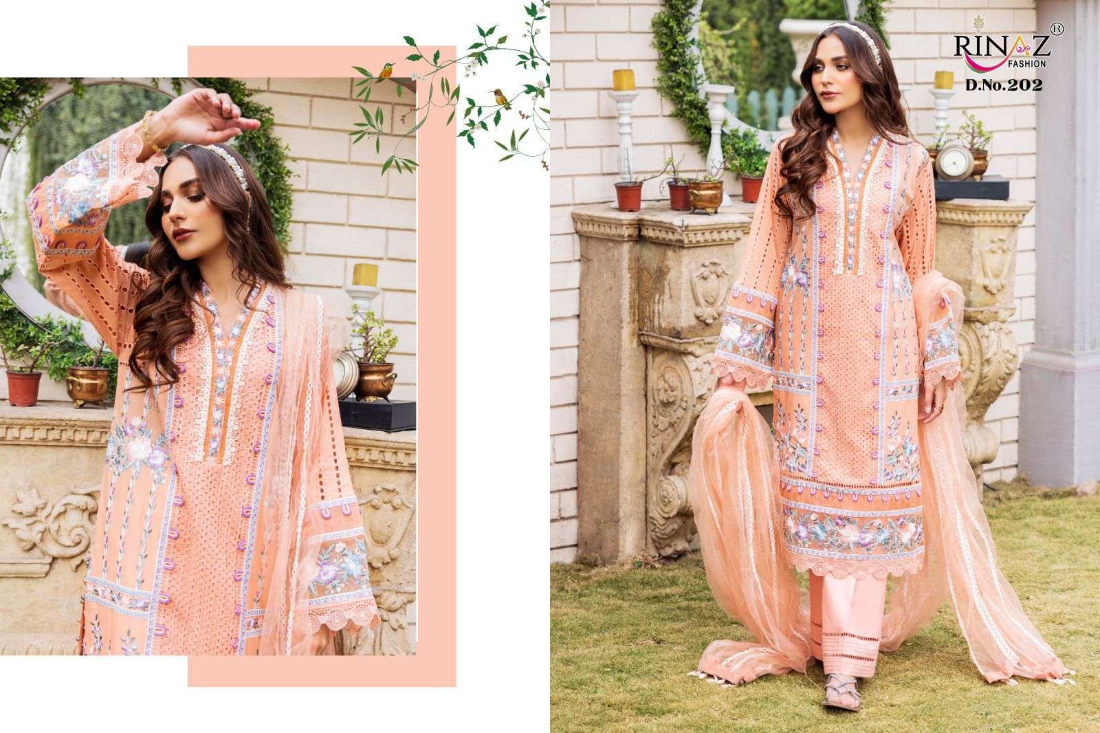 Adanlibas Vol-3 By Rinaz Fashion 201 To 204 Series Beautiful Pakistani Suits Colorful Stylish Fancy Casual Wear & Ethnic Wear Cambric Cotton Dresses At Wholesale Price