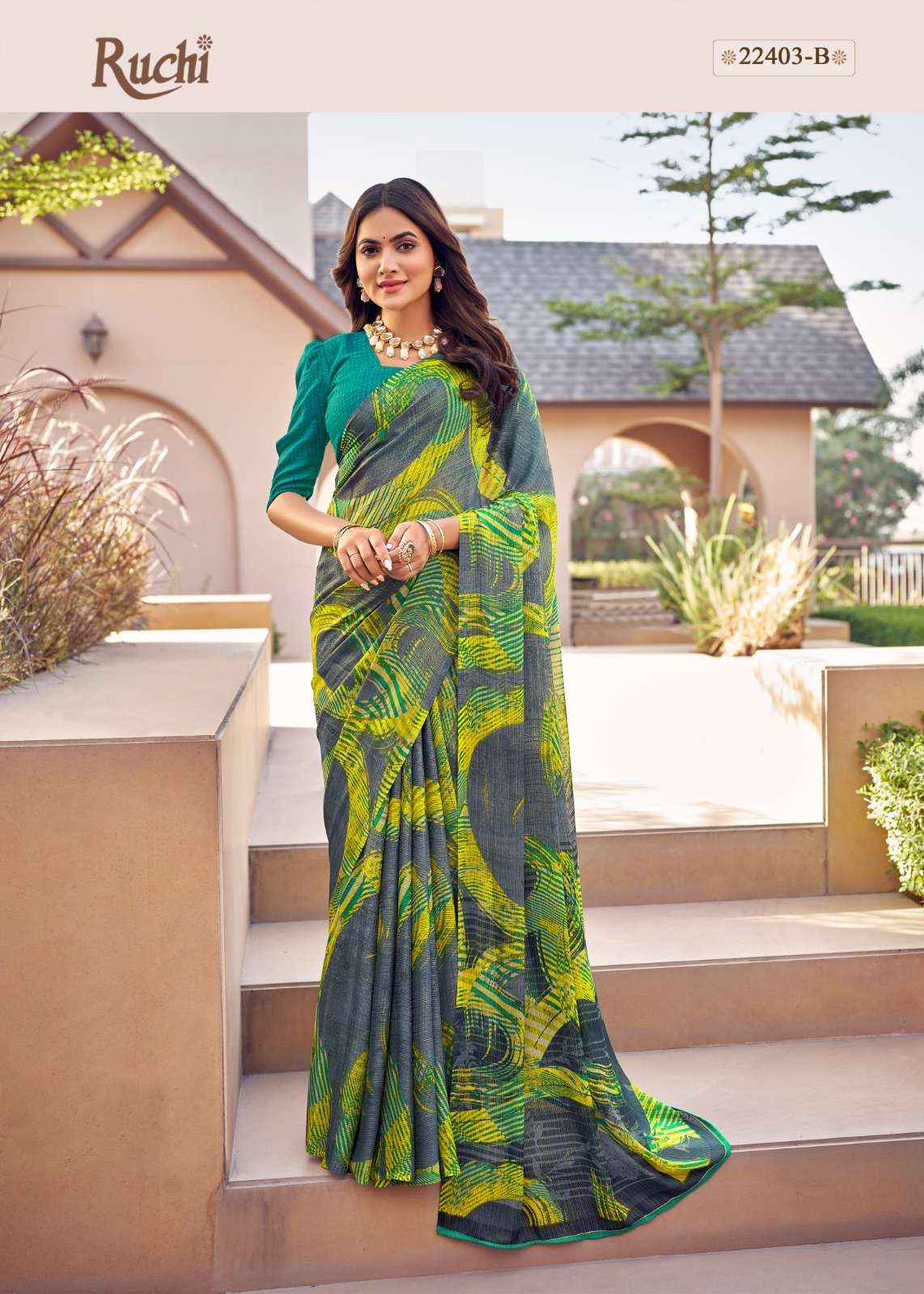 Satrangi By Ruchi Sarees 22401-A To 22406-B Series Indian Traditional Wear Collection Beautiful Stylish Fancy Colorful Party Wear & Occasional Wear Crepe Silk Sarees At Wholesale Price