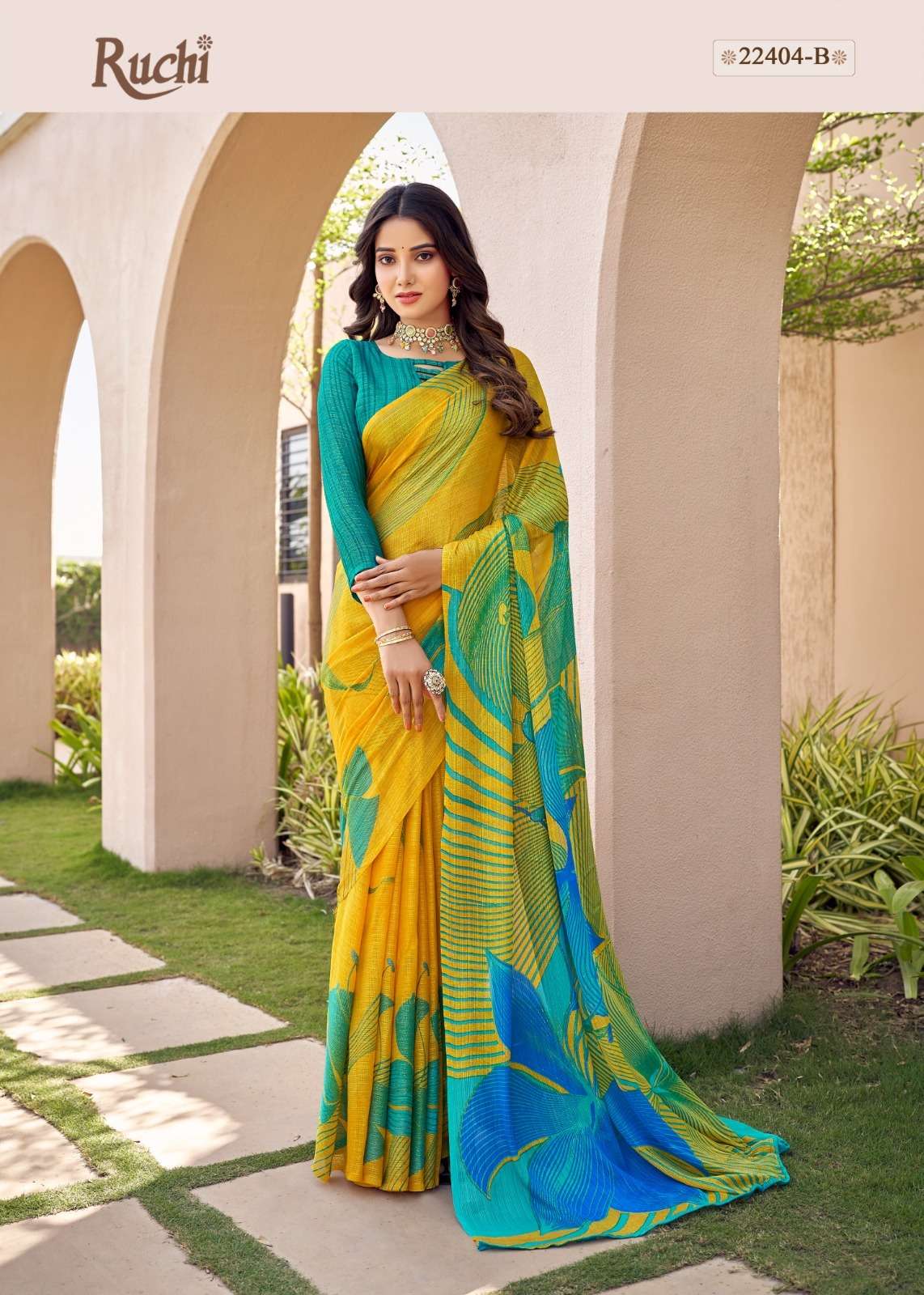 Satrangi By Ruchi Sarees 22401-A To 22406-B Series Indian Traditional Wear Collection Beautiful Stylish Fancy Colorful Party Wear & Occasional Wear Crepe Silk Sarees At Wholesale Price