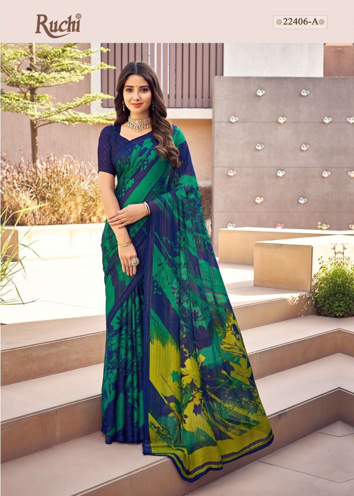 Satrangi By Ruchi Sarees 22401-A To 22406-B Series Indian Traditional Wear Collection Beautiful Stylish Fancy Colorful Party Wear & Occasional Wear Crepe Silk Sarees At Wholesale Price