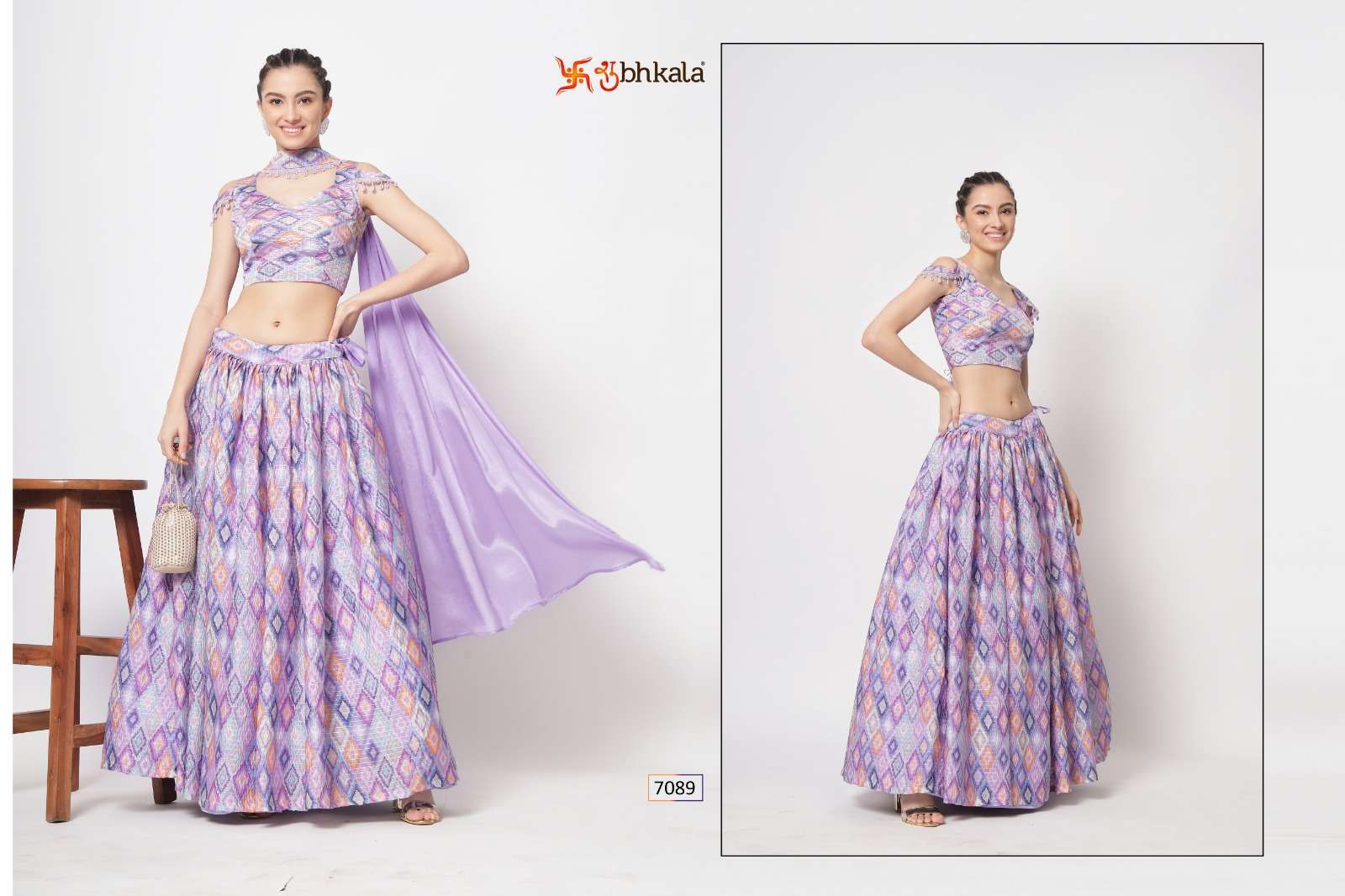 Shubhkala Vol-12 By Shubhkala 7081 To 7089 Series Bridal Wear Collection Beautiful Stylish Colorful Fancy Party Wear & Occasional Wear Chinnon Silk Lehengas At Wholesale Price