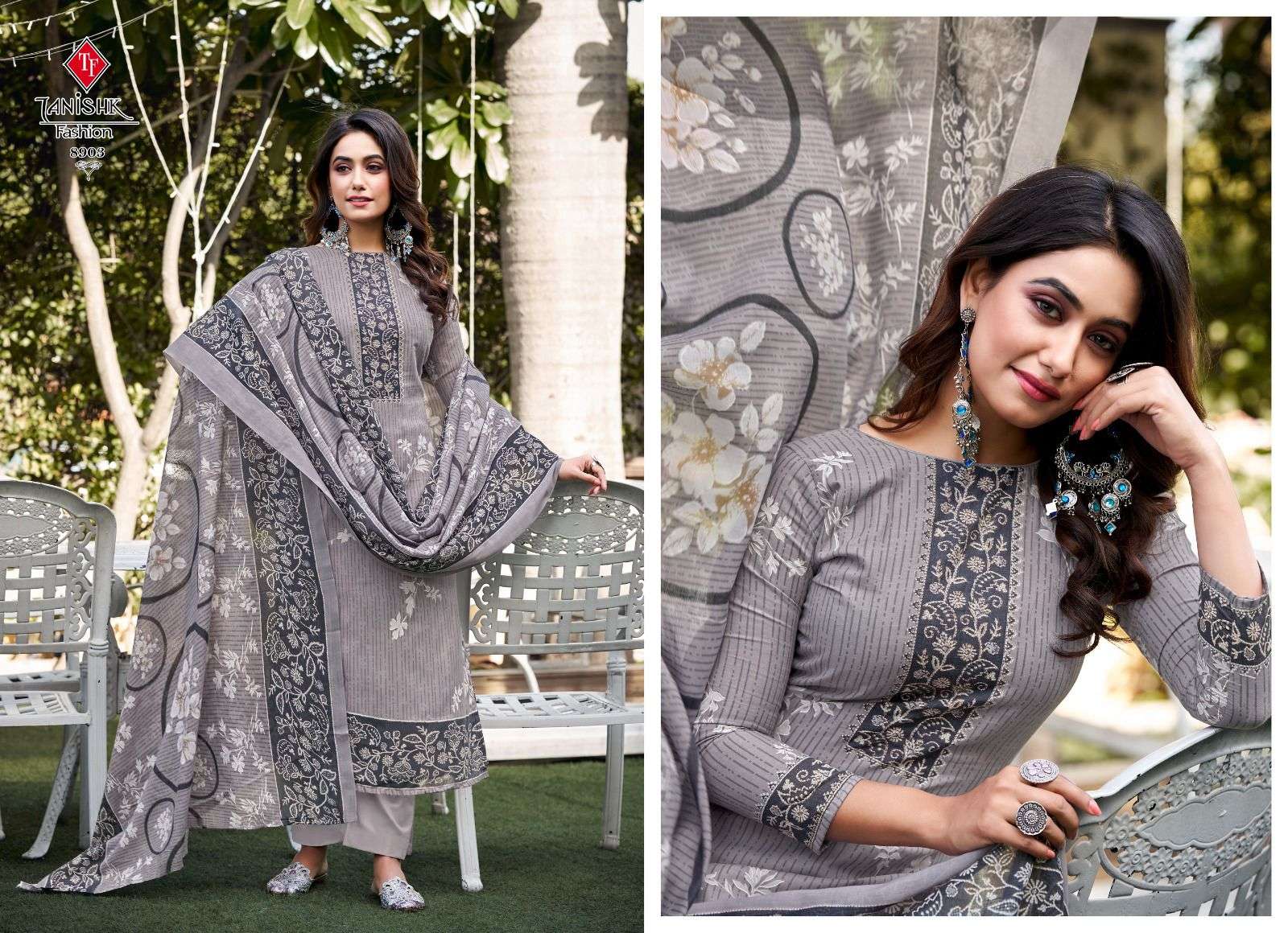 Dilreet By Tanishk Fashion 8901 To 8908 Series Beautiful Stylish Festive Suits Fancy Colorful Casual Wear & Ethnic Wear & Ready To Wear Pure Cotton Print Dresses At Wholesale Price