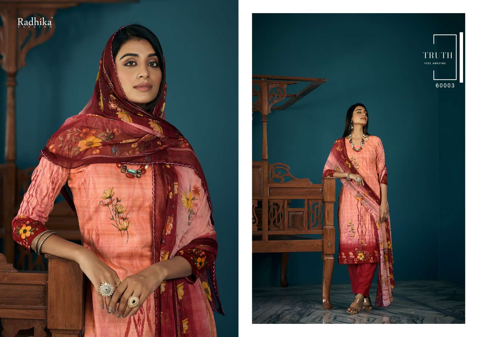 Azara Vol-51 By Radhika Fashion 60001 To 60008 Series Beautiful Stylish Festive Suits Fancy Colorful Casual Wear & Ethnic Wear & Ready To Wear Pure Cambric Cotton Print Dresses At Wholesale Price