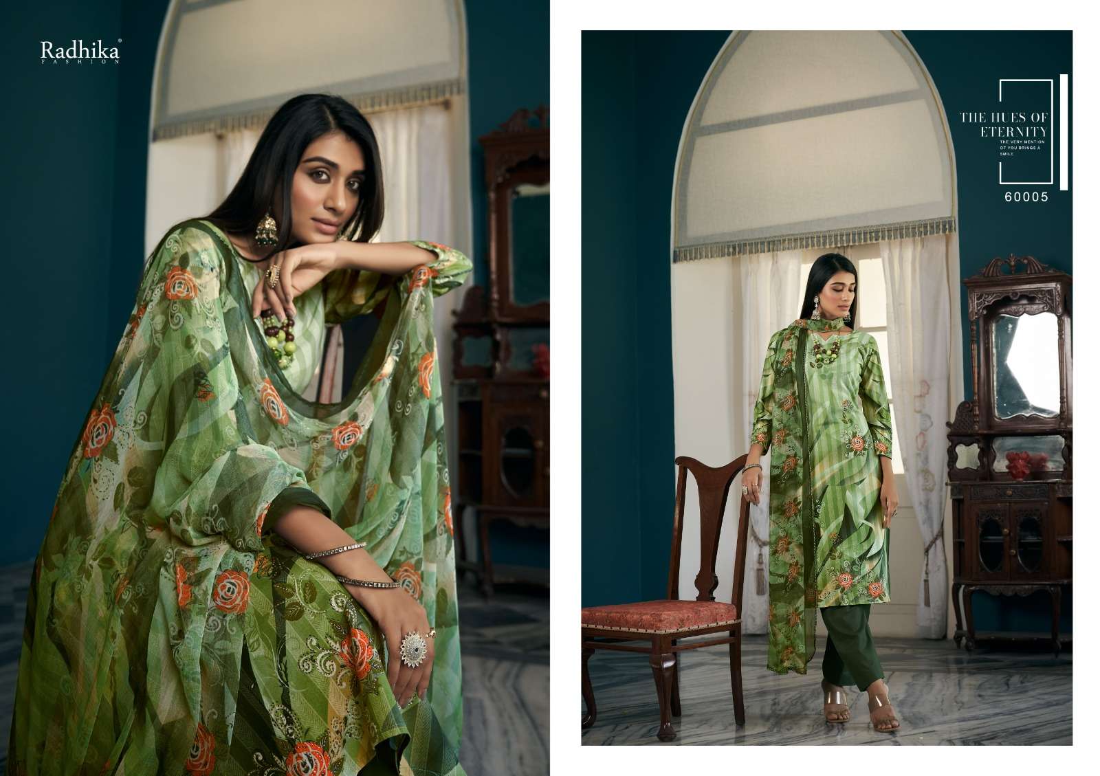 Azara Vol-51 By Radhika Fashion 60001 To 60008 Series Beautiful Stylish Festive Suits Fancy Colorful Casual Wear & Ethnic Wear & Ready To Wear Pure Cambric Cotton Print Dresses At Wholesale Price
