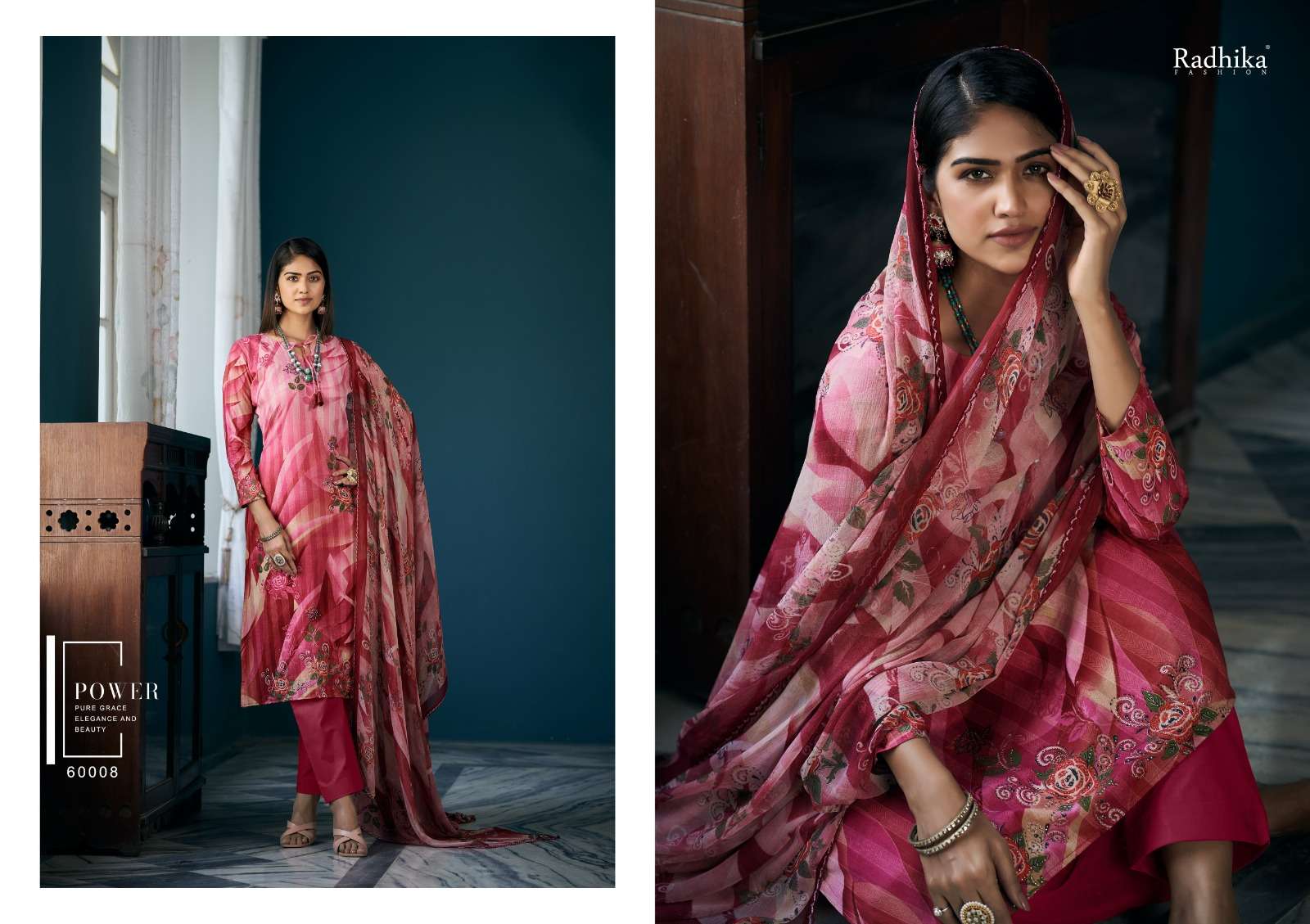 Azara Vol-51 By Radhika Fashion 60001 To 60008 Series Beautiful Stylish Festive Suits Fancy Colorful Casual Wear & Ethnic Wear & Ready To Wear Pure Cambric Cotton Print Dresses At Wholesale Price