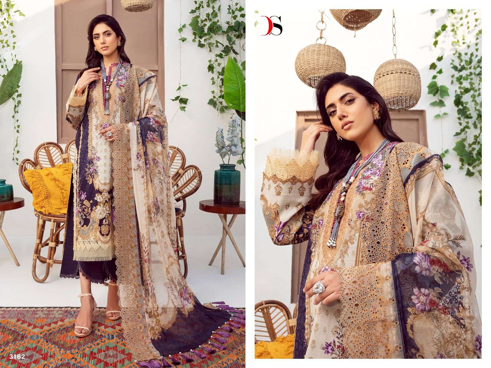 Jade Needle Wonder-2023 By Deepsy Suits 3161 To 3168 Series Beautiful Pakistani Suits Colorful Stylish Fancy Casual Wear & Ethnic Wear Pure Cotton Embroidered Dresses At Wholesale Price
