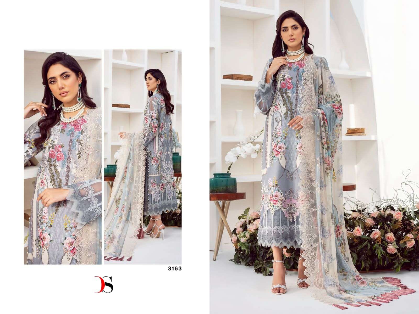 Jade Needle Wonder-2023 By Deepsy Suits 3161 To 3168 Series Beautiful Pakistani Suits Colorful Stylish Fancy Casual Wear & Ethnic Wear Pure Cotton Embroidered Dresses At Wholesale Price