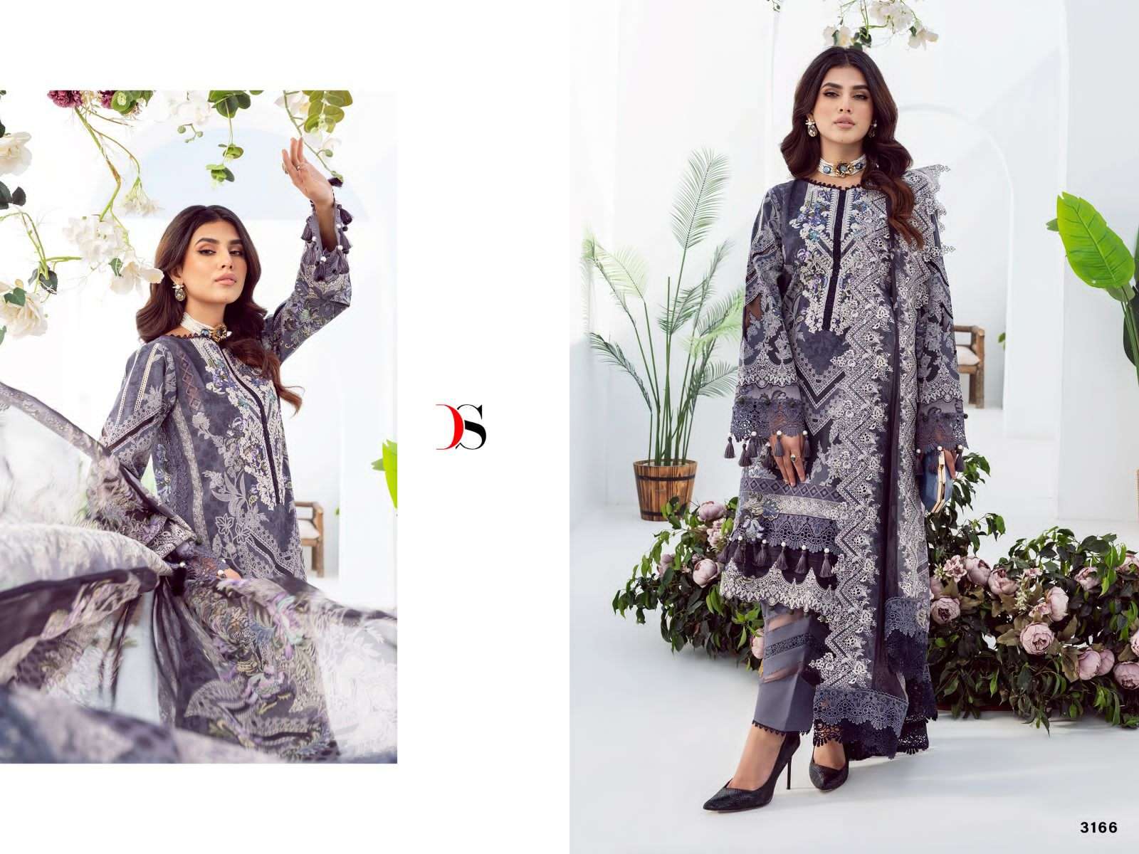 Jade Needle Wonder-2023 By Deepsy Suits 3161 To 3168 Series Beautiful Pakistani Suits Colorful Stylish Fancy Casual Wear & Ethnic Wear Pure Cotton Embroidered Dresses At Wholesale Price