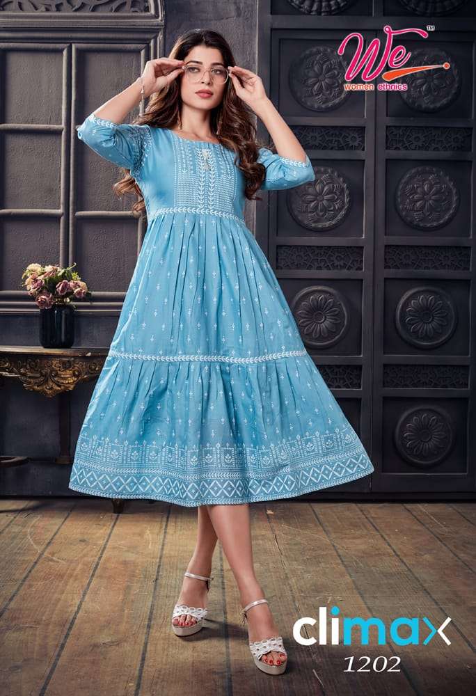 Climax By Women Ethnics 1201 To 1206 Series Beautiful Stylish Fancy Colorful Casual Wear & Ethnic Wear Mal Cotton Kurtis At Wholesale Price