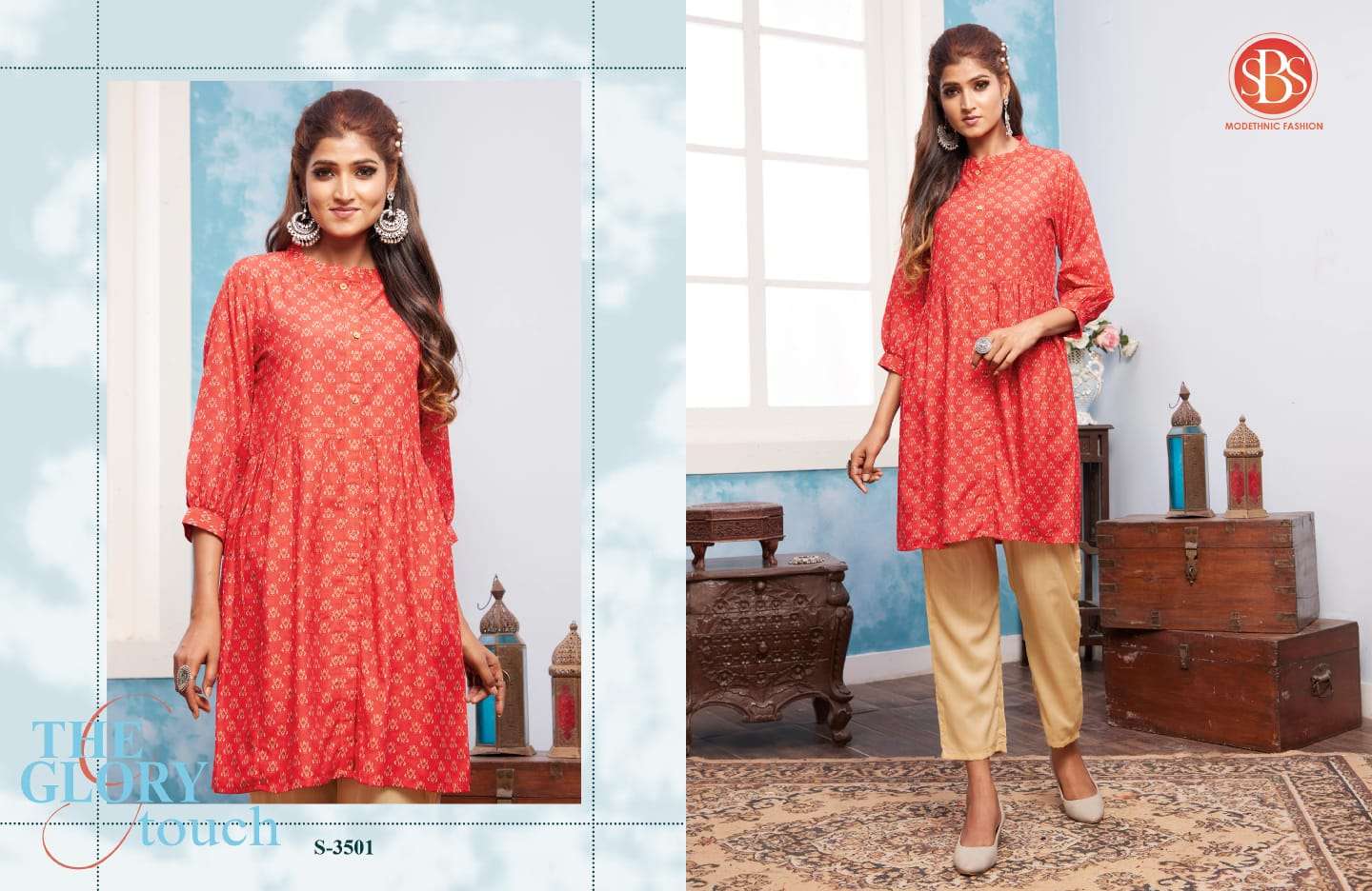 Saisha Vol-2 By Sbs 3501 To 3504 Series Beautiful Stylish Fancy Colorful Casual Wear & Ethnic Wear Muslin Kurtis At Wholesale Price