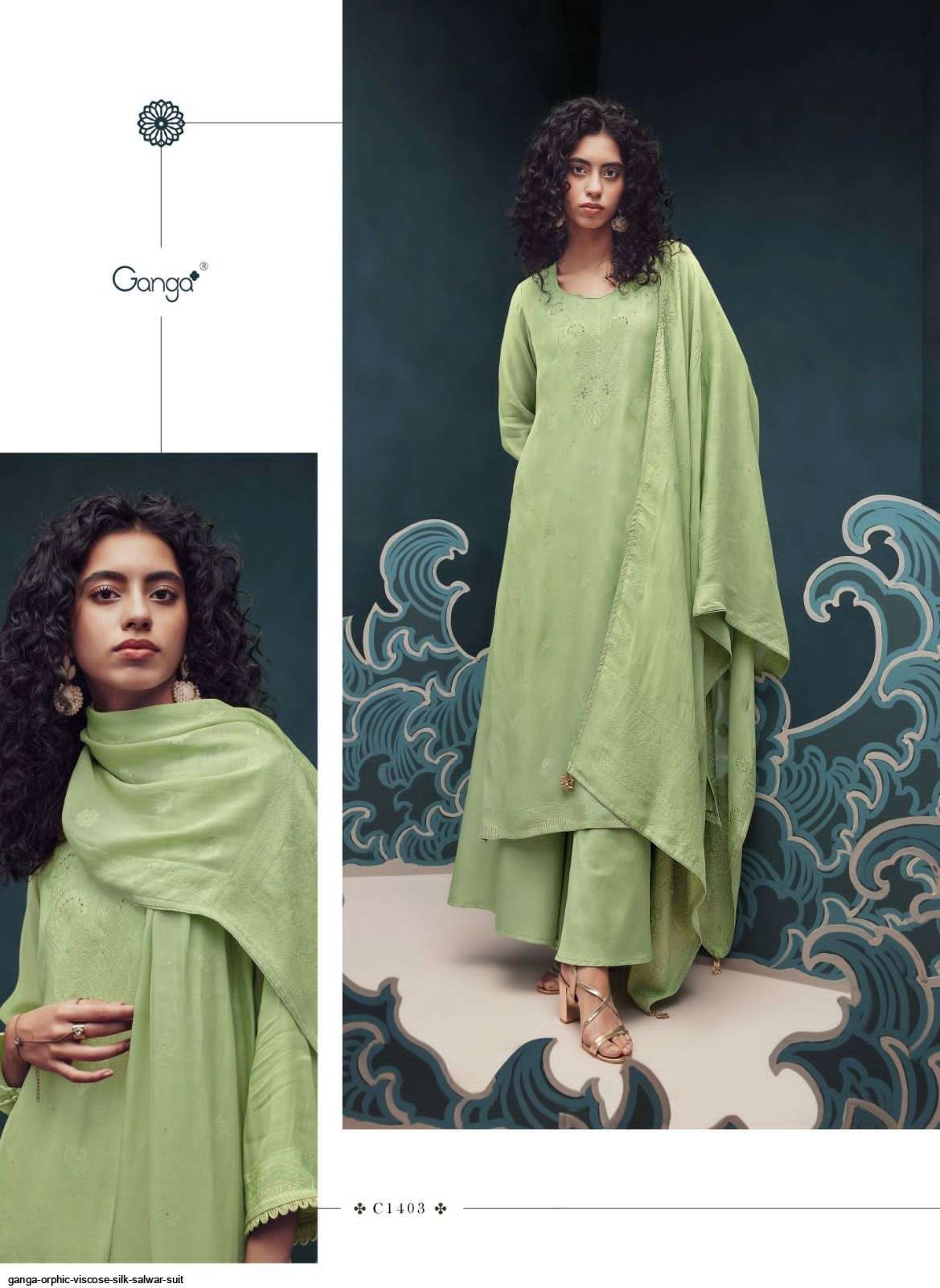 Orphic By Ganga Fashion 1402 To 1407 Series Beautiful Suits Colorful Stylish Fancy Casual Wear & Ethnic Wear Premium Viscose Silk Dresses At Wholesale Price