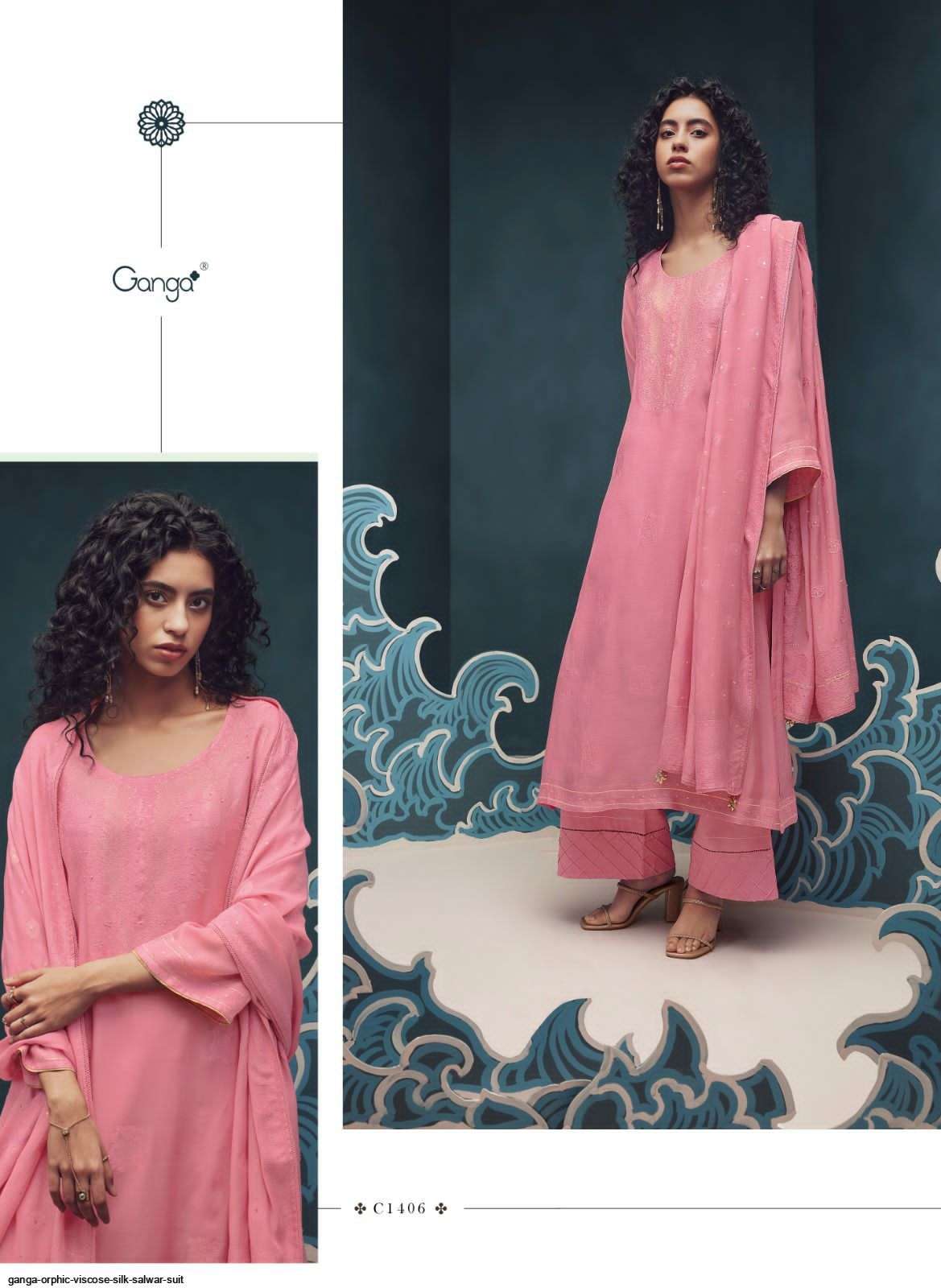 Orphic By Ganga Fashion 1402 To 1407 Series Beautiful Suits Colorful Stylish Fancy Casual Wear & Ethnic Wear Premium Viscose Silk Dresses At Wholesale Price