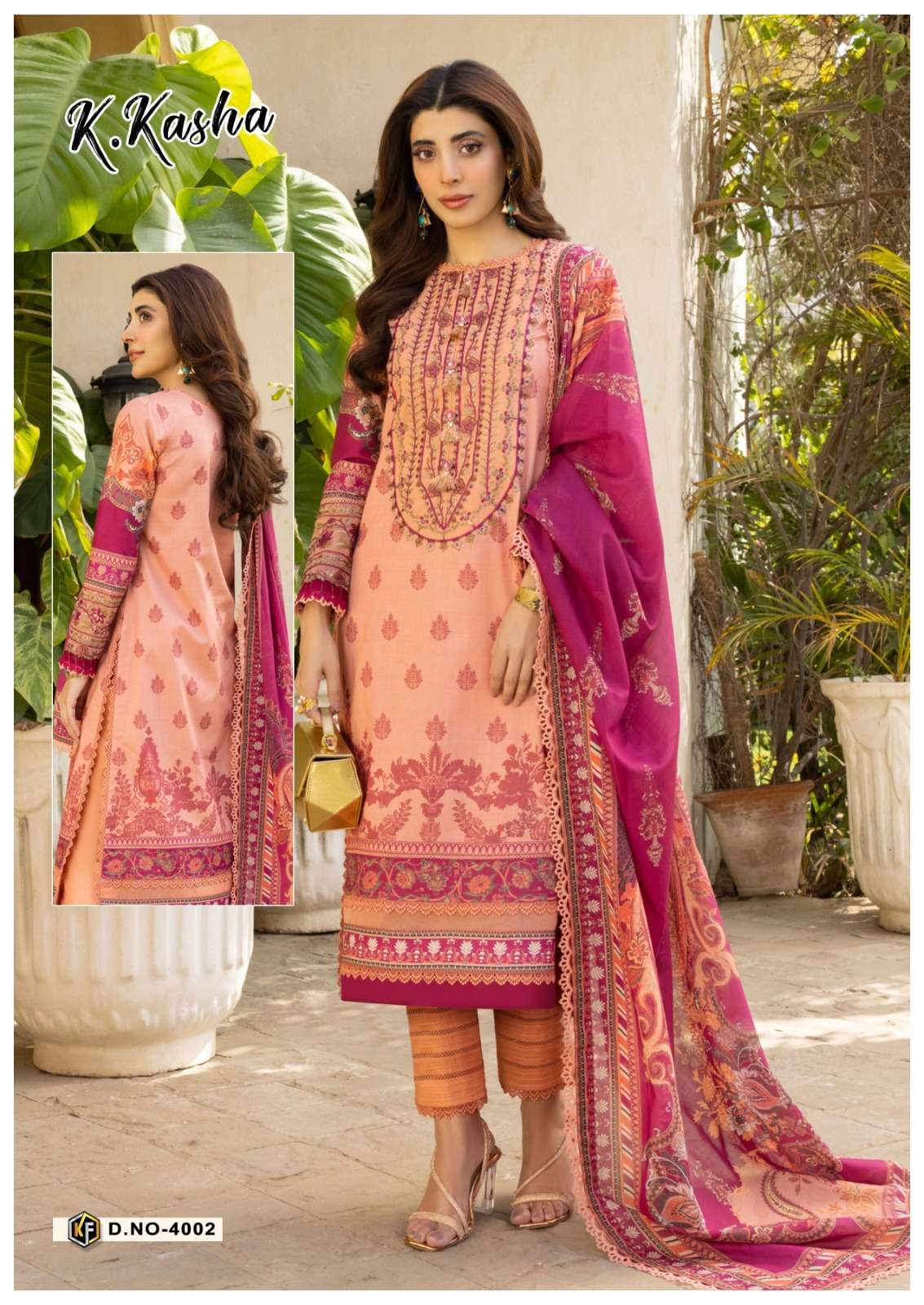 K.Kasha Vol-4 By Keval Fab 4001 To 4006 Series Designer Festive Suits Beautiful Stylish Fancy Colorful Party Wear & Occasional Wear Pure Cotton Print Dresses At Wholesale Price