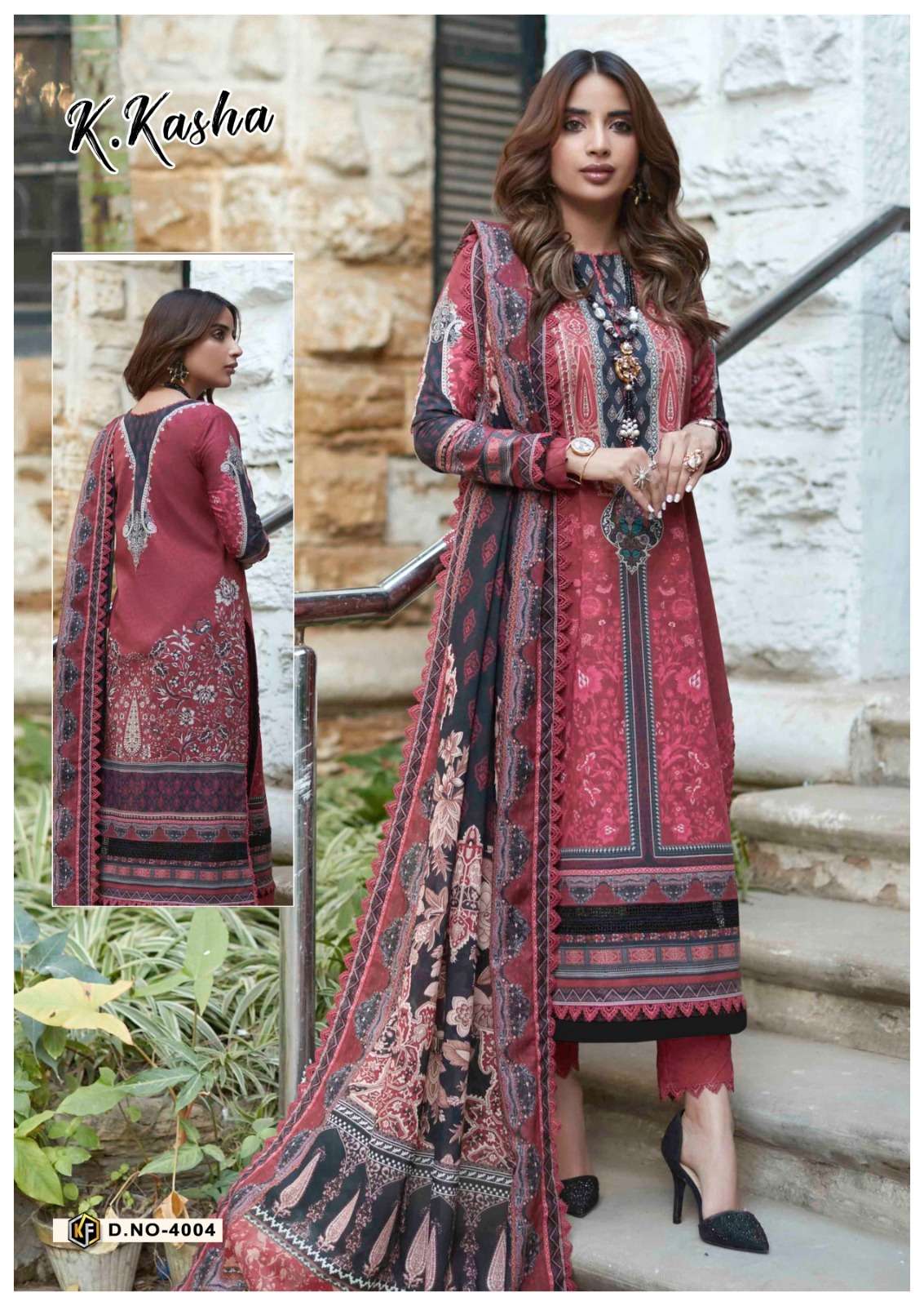 K.Kasha Vol-4 By Keval Fab 4001 To 4006 Series Designer Festive Suits Beautiful Stylish Fancy Colorful Party Wear & Occasional Wear Pure Cotton Print Dresses At Wholesale Price