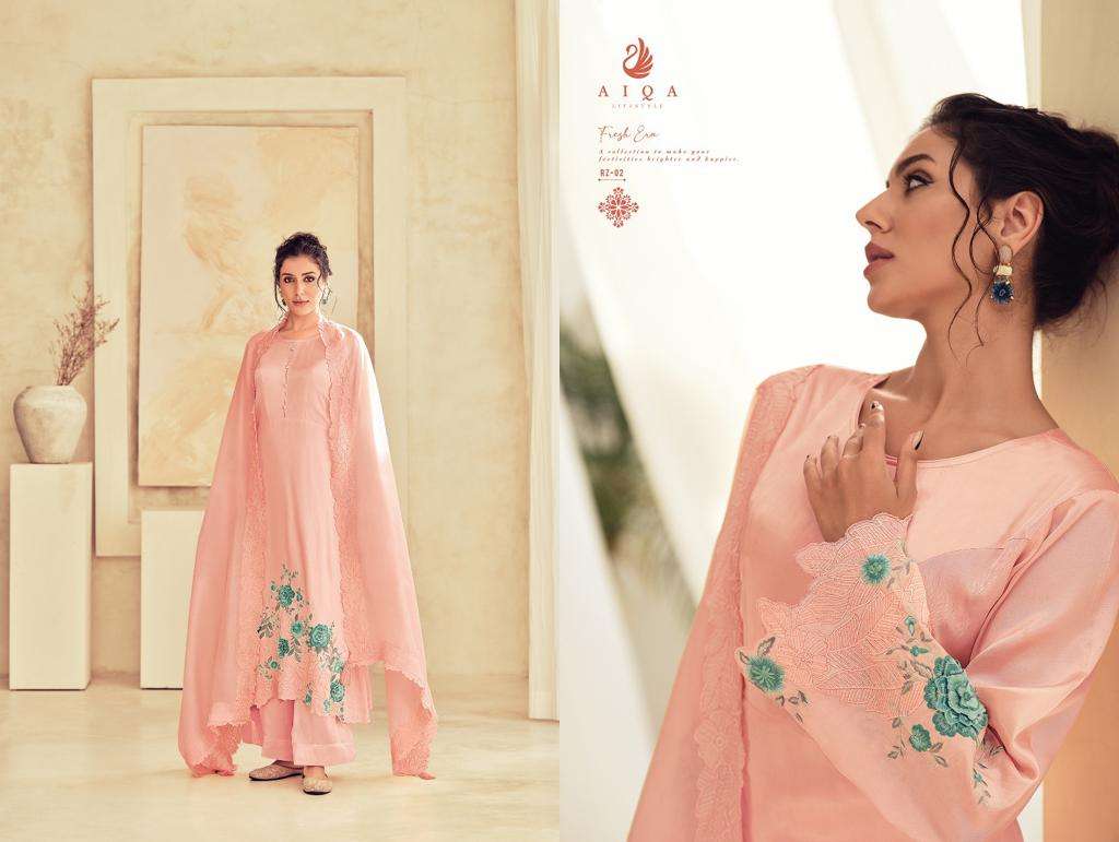 Raazi By Aiqa 01 To 06 Series Beautiful Festive Suits Colorful Stylish Fancy Casual Wear & Ethnic Wear Pure Bemberg Silk Dresses At Wholesale Price