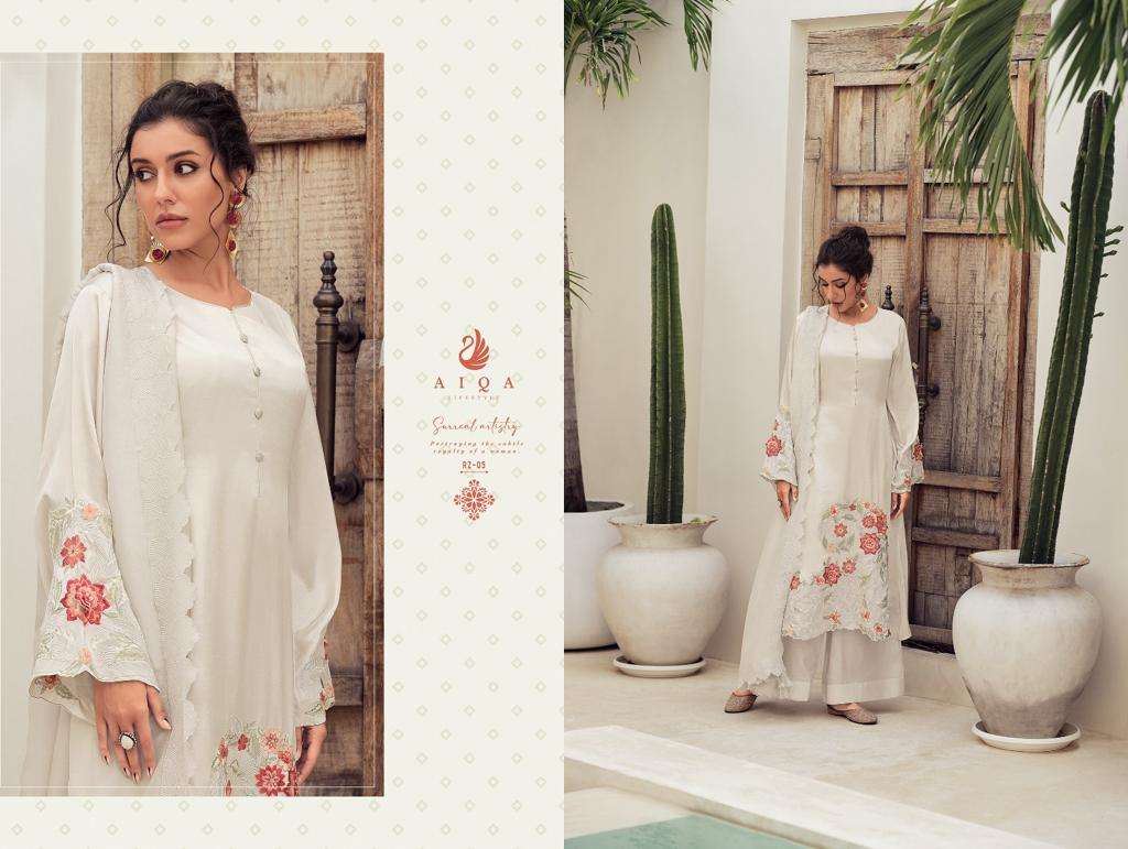 Raazi By Aiqa 01 To 06 Series Beautiful Festive Suits Colorful Stylish Fancy Casual Wear & Ethnic Wear Pure Bemberg Silk Dresses At Wholesale Price