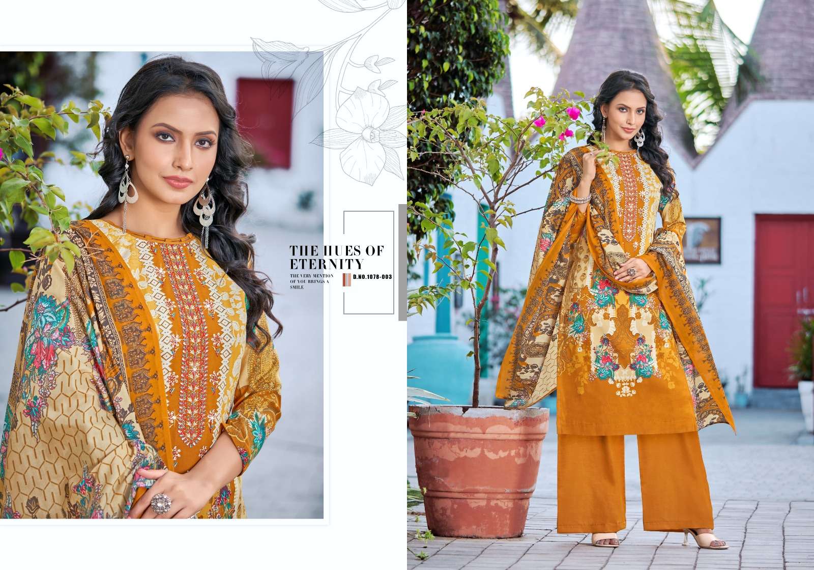 Mareena Vol-14 By Romani 1078-001 To 1078-010 Series Beautiful Stylish Festive Suits Fancy Colorful Casual Wear & Ethnic Wear & Ready To Wear Pure Soft Cotton With Embroidery Dresses At Wholesale Price