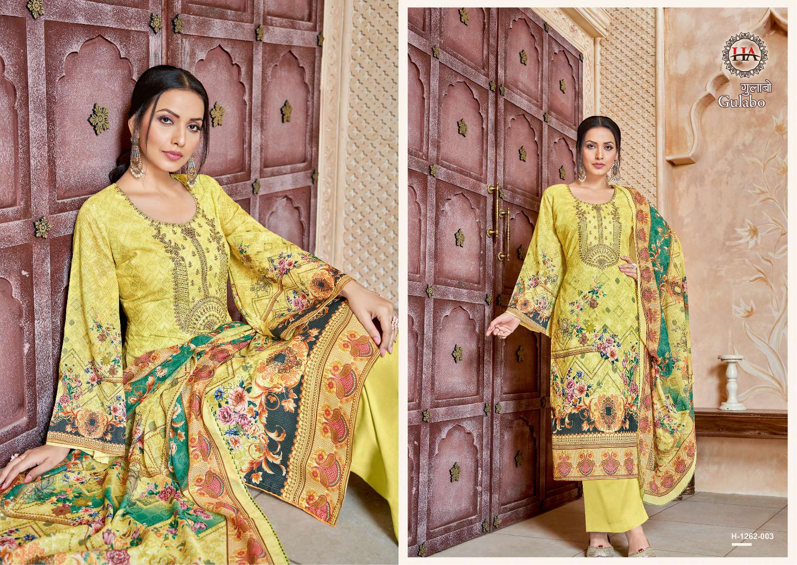 Gulabo By Harshit Fashion Hub 1262-001 To 1262-008 Series Beautiful Stylish Festive Suits Fancy Colorful Casual Wear & Ethnic Wear & Ready To Wear Pure Soft Cotton With Embroidery Dresses At Wholesale Price