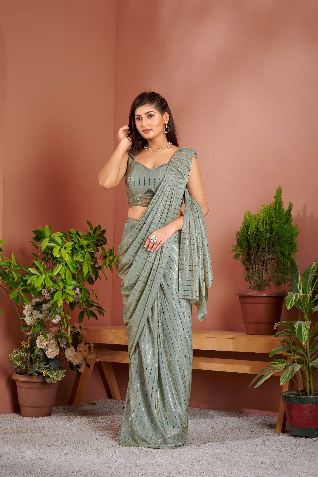 Party Wear Ready To Wear Saree at Rs 2095.00, Fancy Sarees