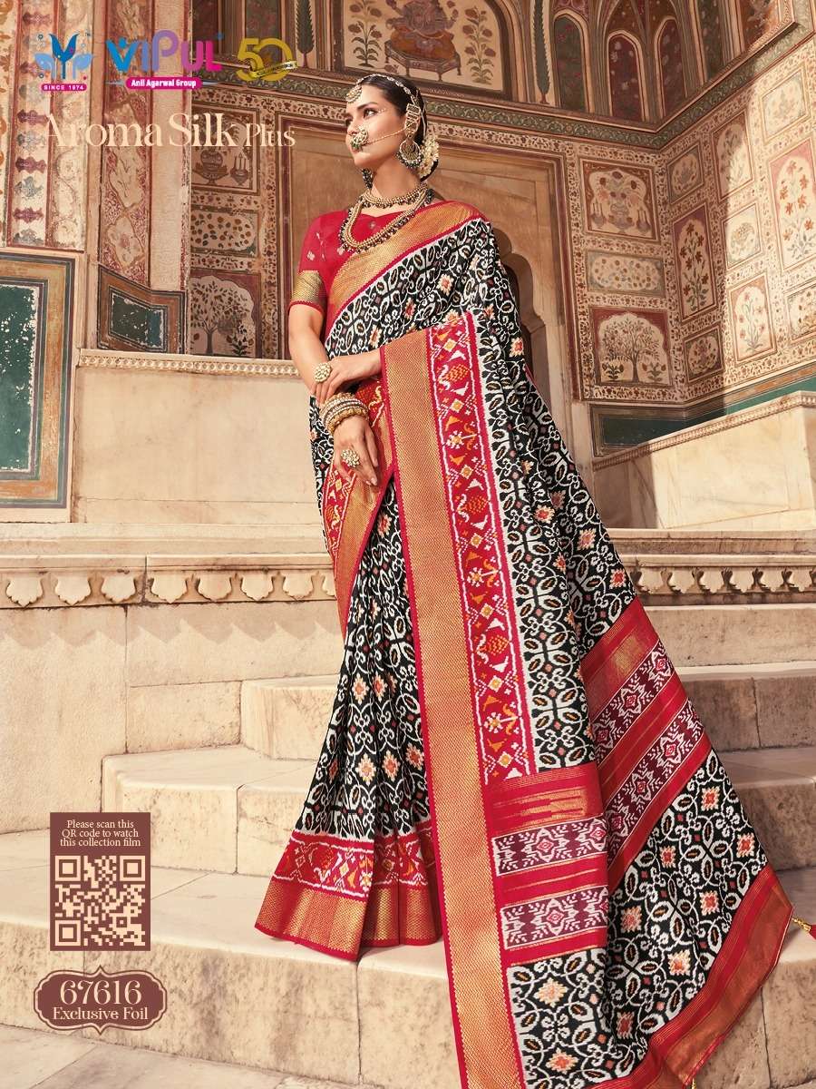Aroma Silk Plus By Vipul Fashion 67608 To 67625 Series Indian Traditional Wear Collection Beautiful Stylish Fancy Colorful Party Wear & Occasional Wear Soft Silk Sarees At Wholesale Price