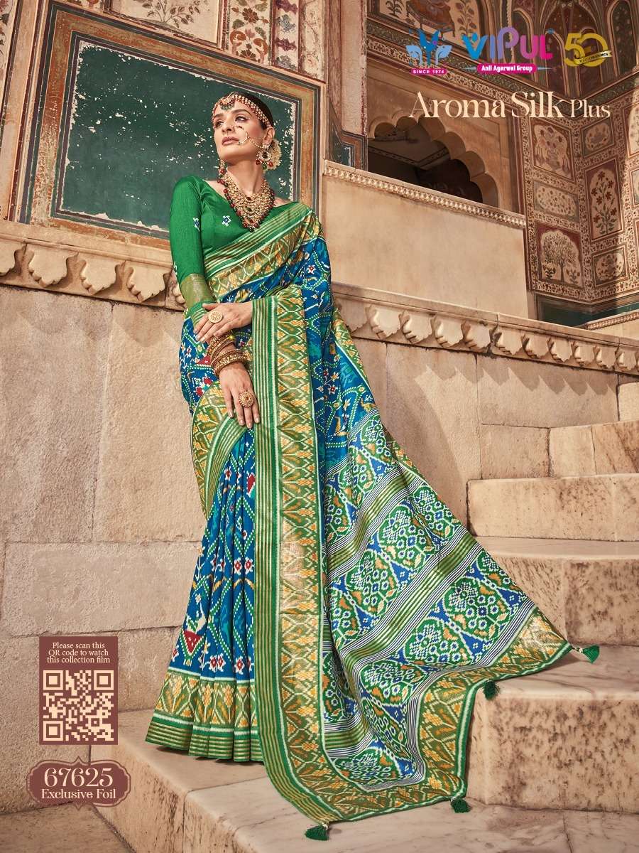 Aroma Silk Plus By Vipul Fashion 67608 To 67625 Series Indian Traditional Wear Collection Beautiful Stylish Fancy Colorful Party Wear & Occasional Wear Soft Silk Sarees At Wholesale Price