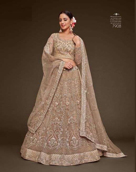 The Shimmers Vol-1 By Fashid Wholesale 7901 To 7909 Series Festive Wear Collection Beautiful Stylish Colorful Fancy Party Wear & Occasional Wear Soft Net Lehengas At Wholesale Price