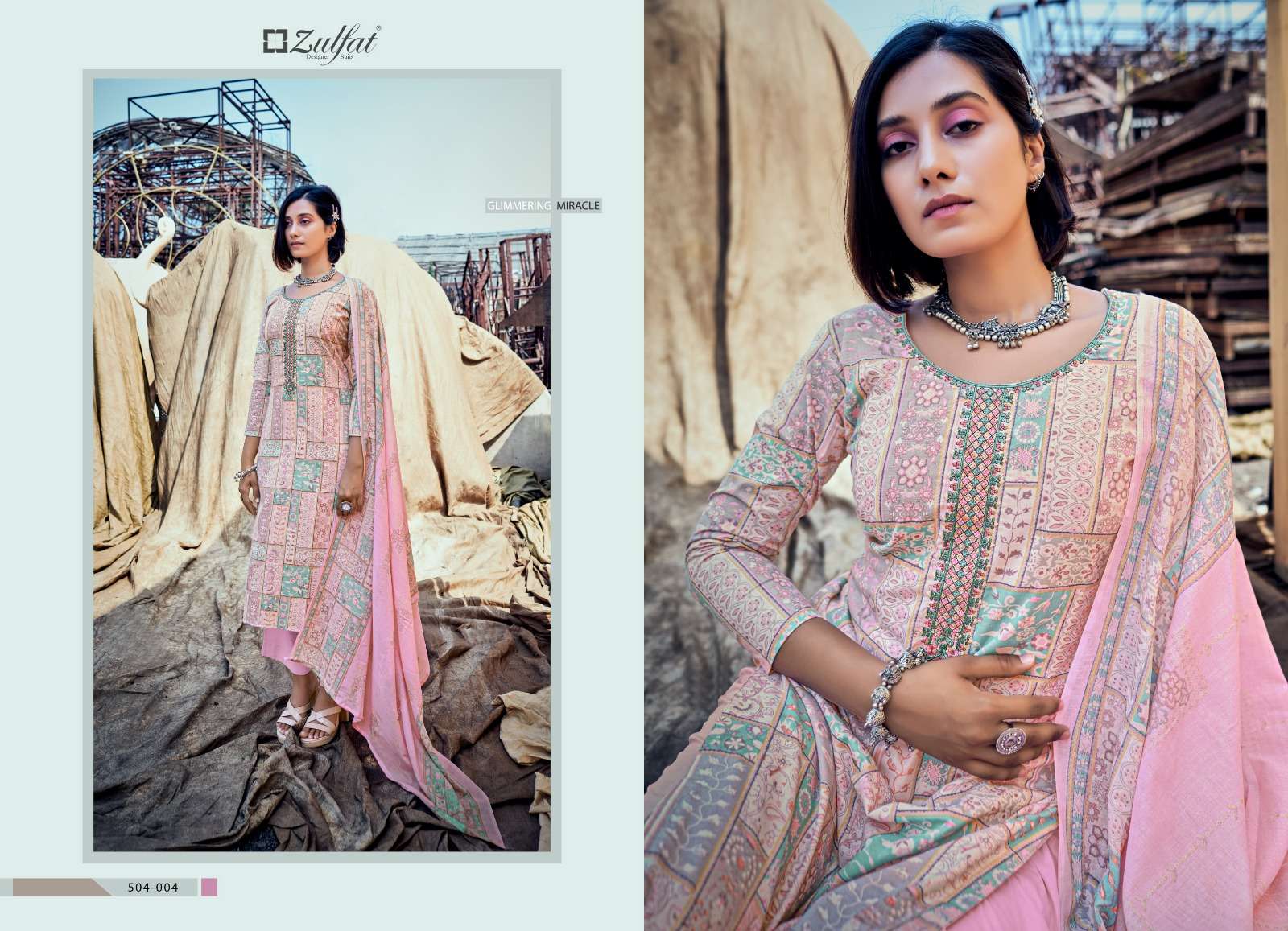 Summer Carnival By Zulfat 504-001 To 504-010 Series Beautiful Stylish Festive Suits Fancy Colorful Casual Wear & Ethnic Wear & Ready To Wear Pure Cotton Print Dresses At Wholesale Price