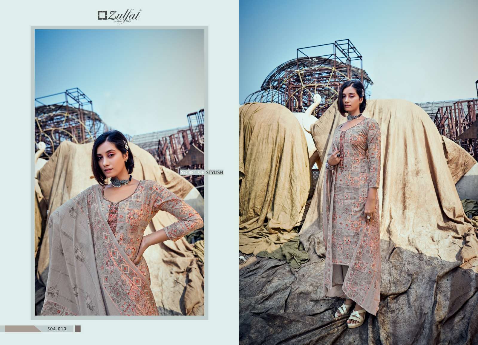 Summer Carnival By Zulfat 504-001 To 504-010 Series Beautiful Stylish Festive Suits Fancy Colorful Casual Wear & Ethnic Wear & Ready To Wear Pure Cotton Print Dresses At Wholesale Price