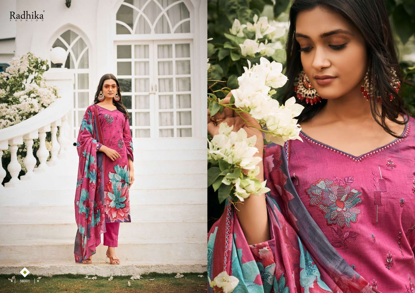 Mussaret Vol-22 By Radhika Fashion 56001 To 56008 Series Beautiful Stylish Festive Suits Fancy Colorful Casual Wear & Ethnic Wear & Ready To Wear Pure Cambric Cotton Print Dresses At Wholesale Price