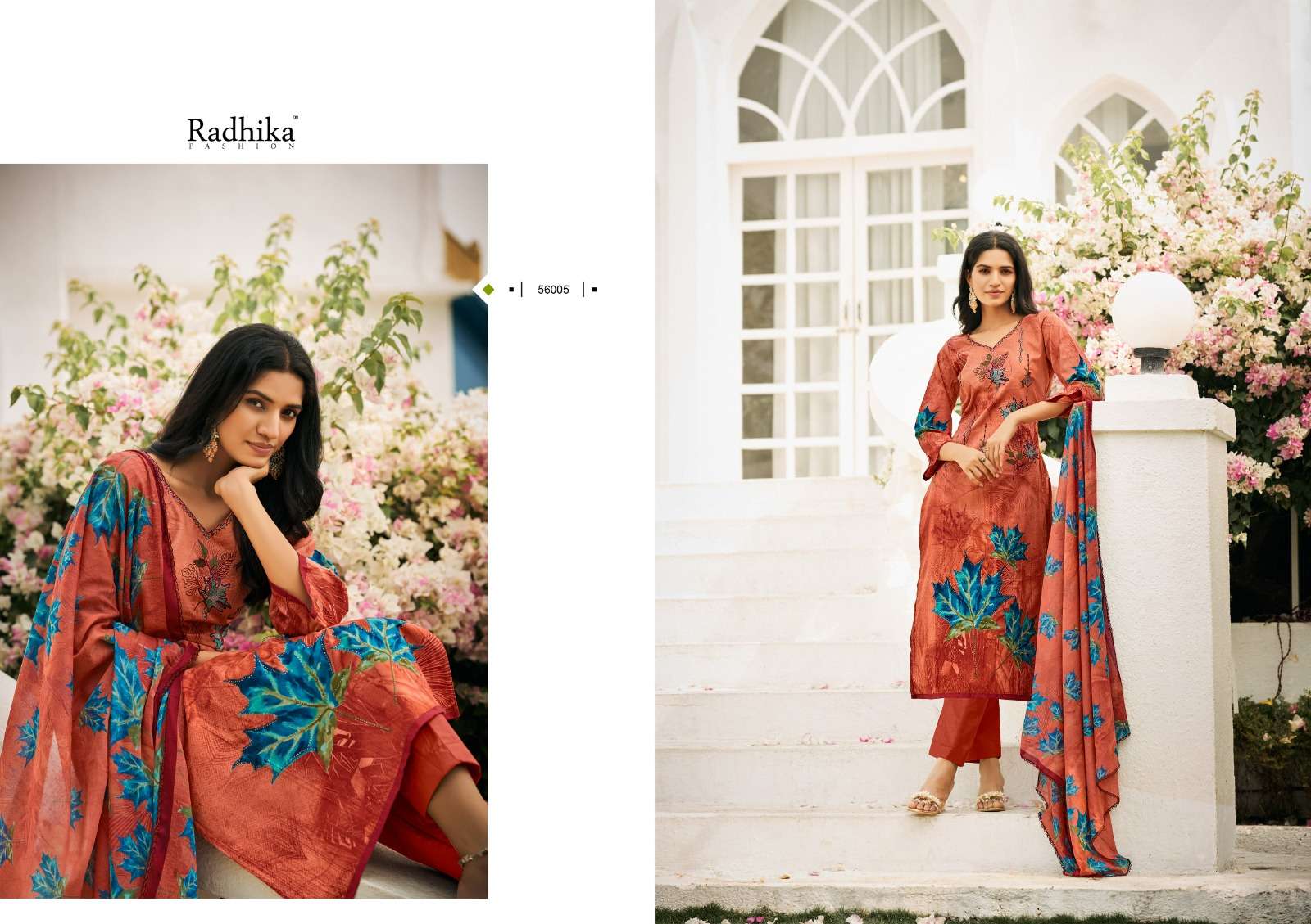 Mussaret Vol-22 By Radhika Fashion 56001 To 56008 Series Beautiful Stylish Festive Suits Fancy Colorful Casual Wear & Ethnic Wear & Ready To Wear Pure Cambric Cotton Print Dresses At Wholesale Price