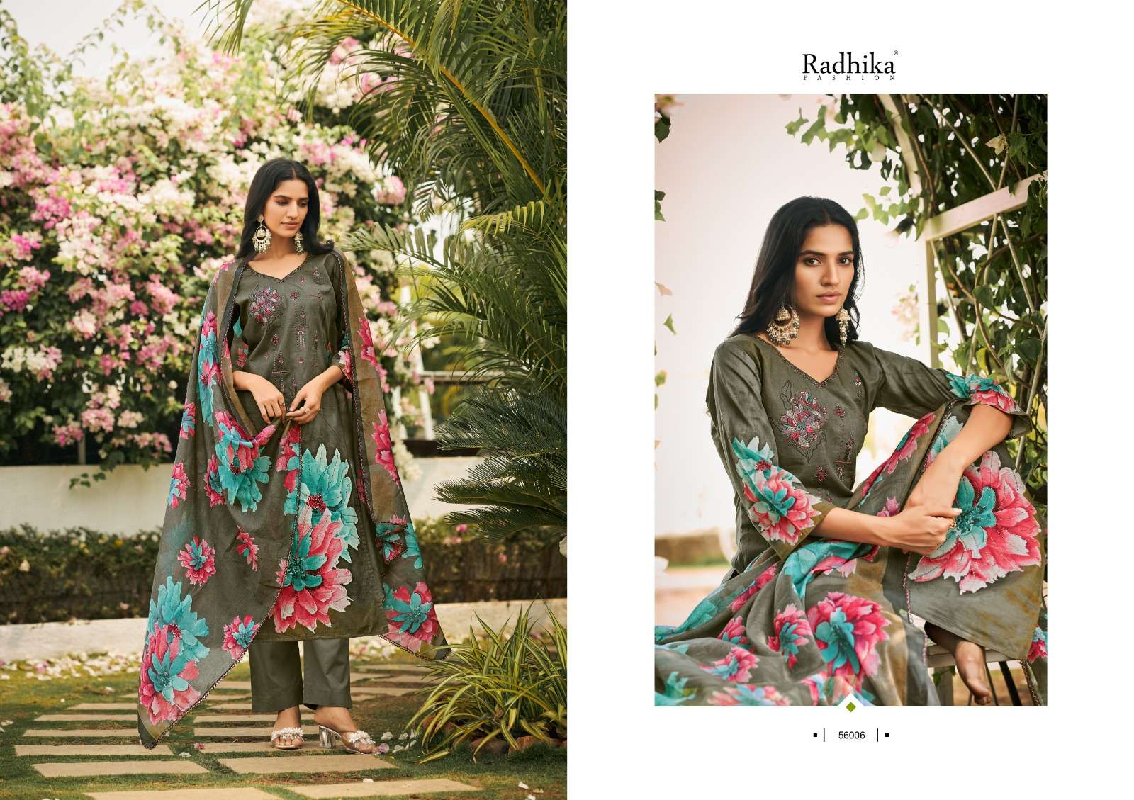 Mussaret Vol-22 By Radhika Fashion 56001 To 56008 Series Beautiful Stylish Festive Suits Fancy Colorful Casual Wear & Ethnic Wear & Ready To Wear Pure Cambric Cotton Print Dresses At Wholesale Price