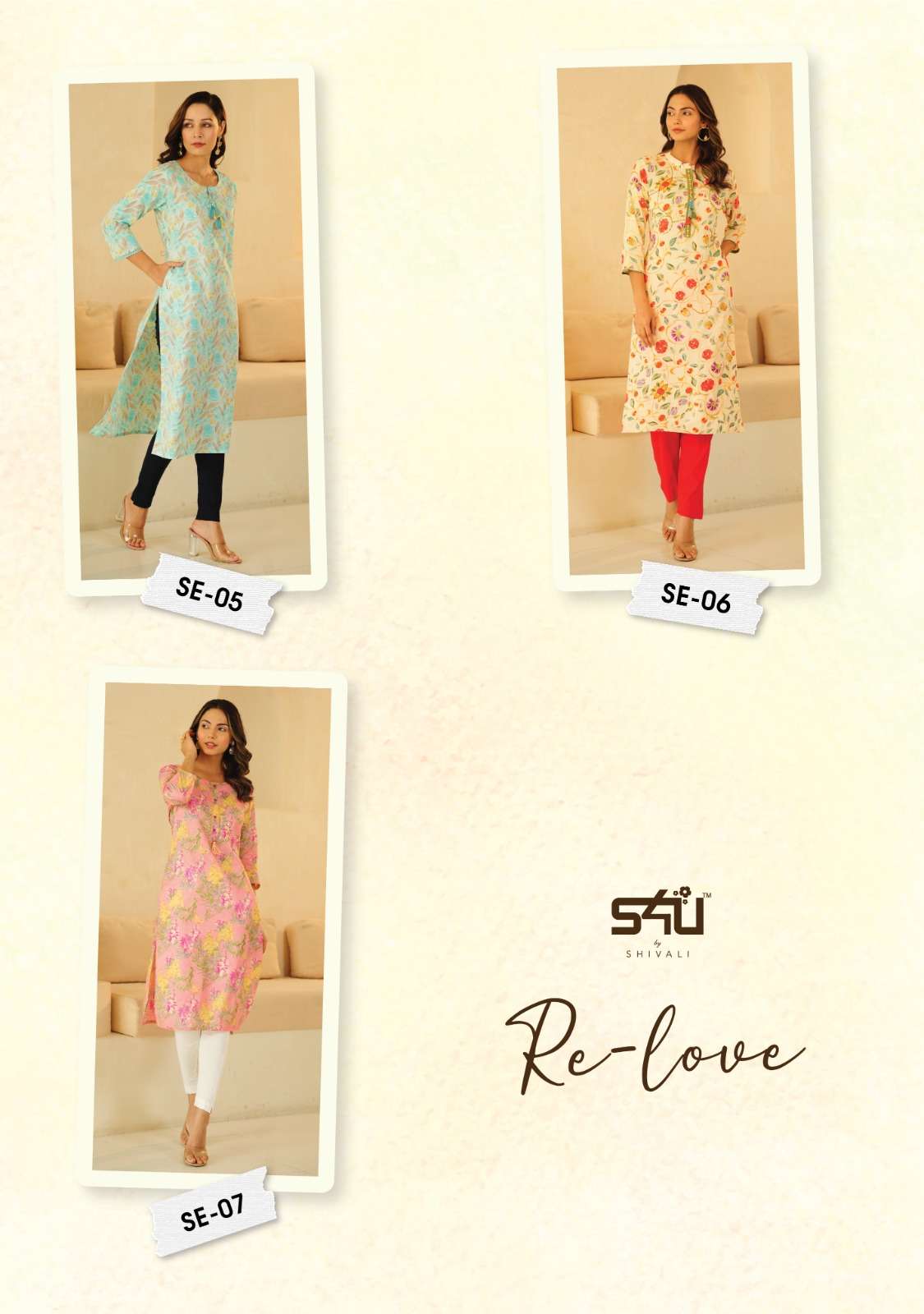 Relove By S4u Fashion 01 To 07 Series Designer Stylish Fancy Colorful Beautiful Party Wear & Ethnic Wear Collection Cotton Rayon Kurtis At Wholesale Price