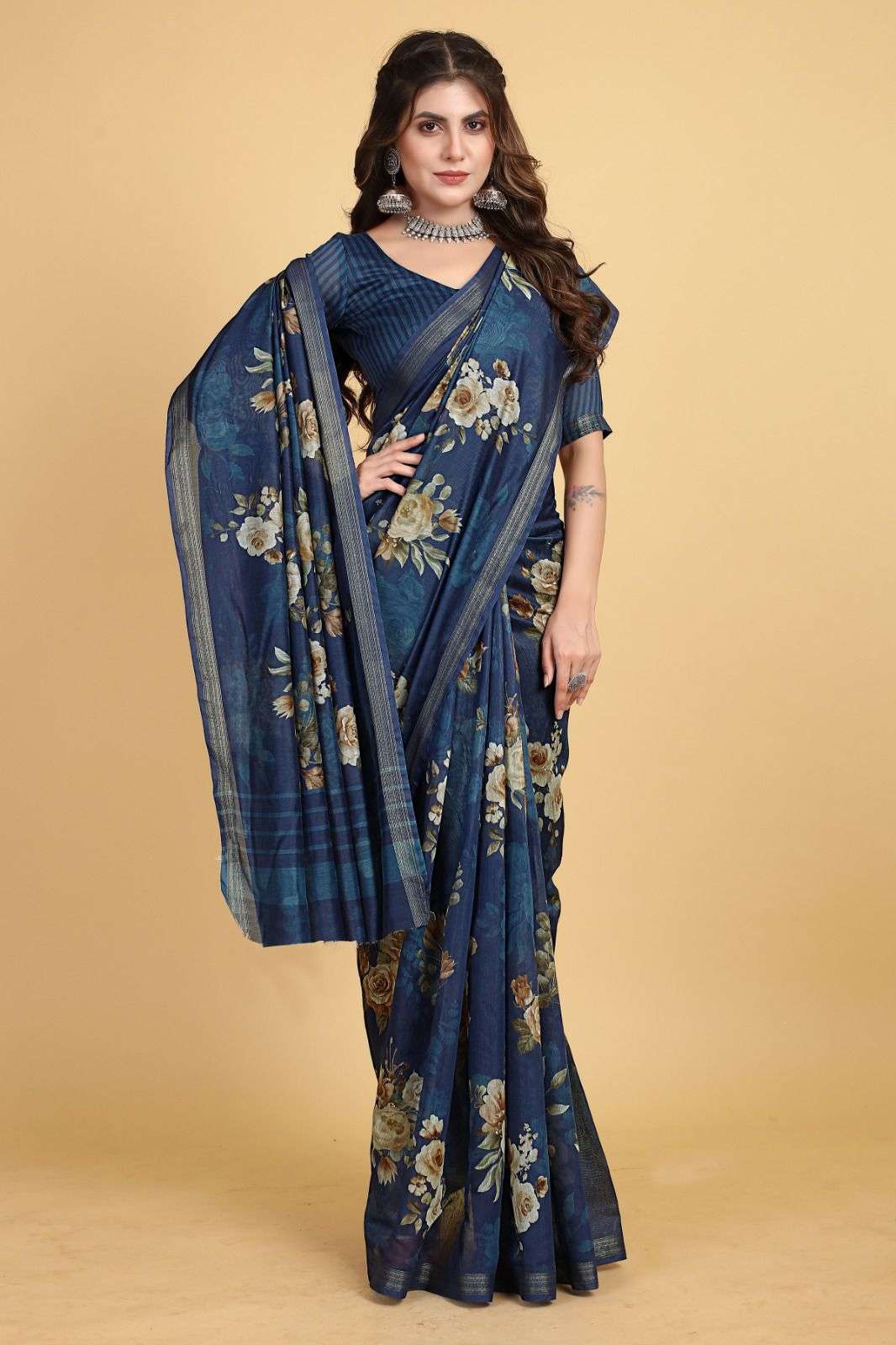 Ranjan By Nazneen Indian Traditional Wear Collection Beautiful Stylish Fancy Colorful Party Wear & Occasional Wear Chanderi Cotton Sarees At Wholesale Price
